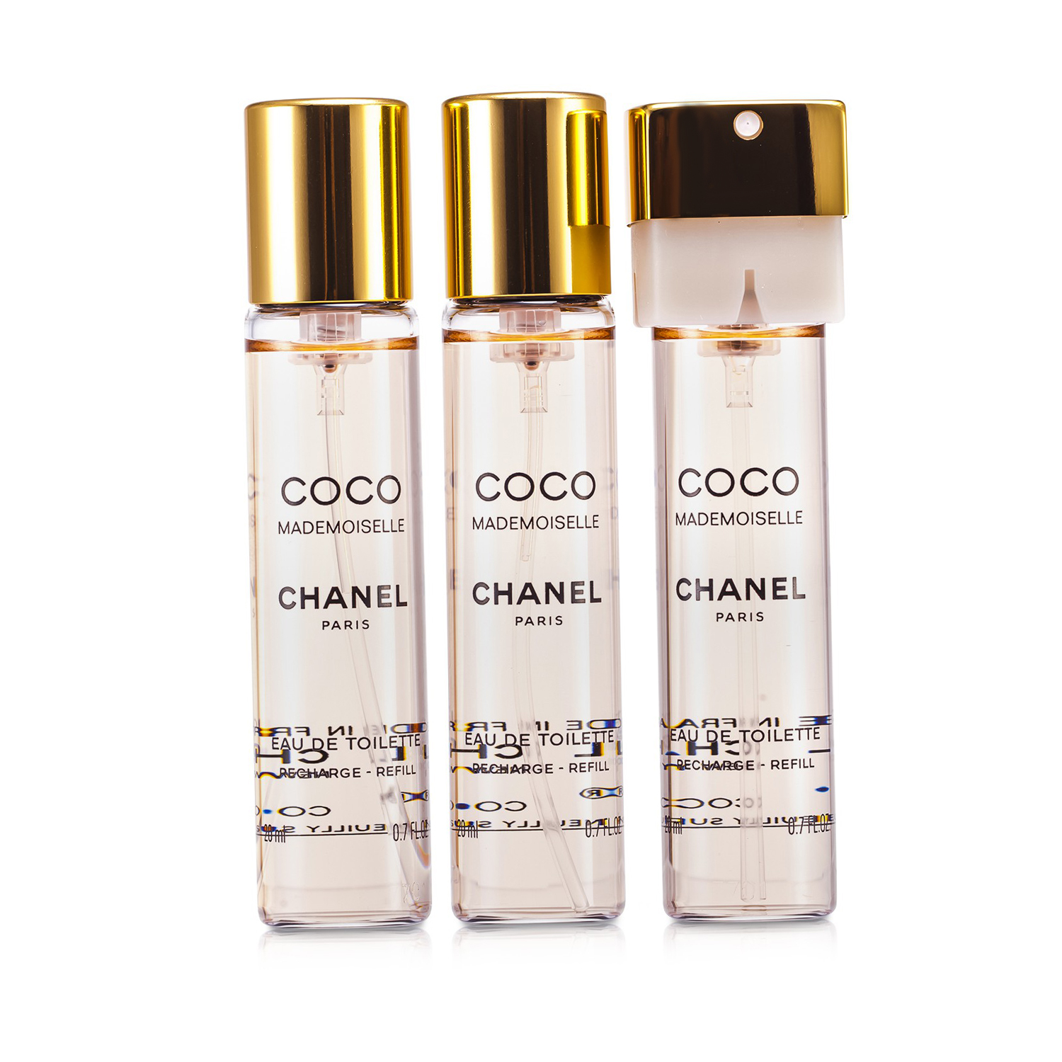 Chanel Coco Mademoiselle Twist & Spray Eau De Toilette Refill 3x20ml/0.7oz