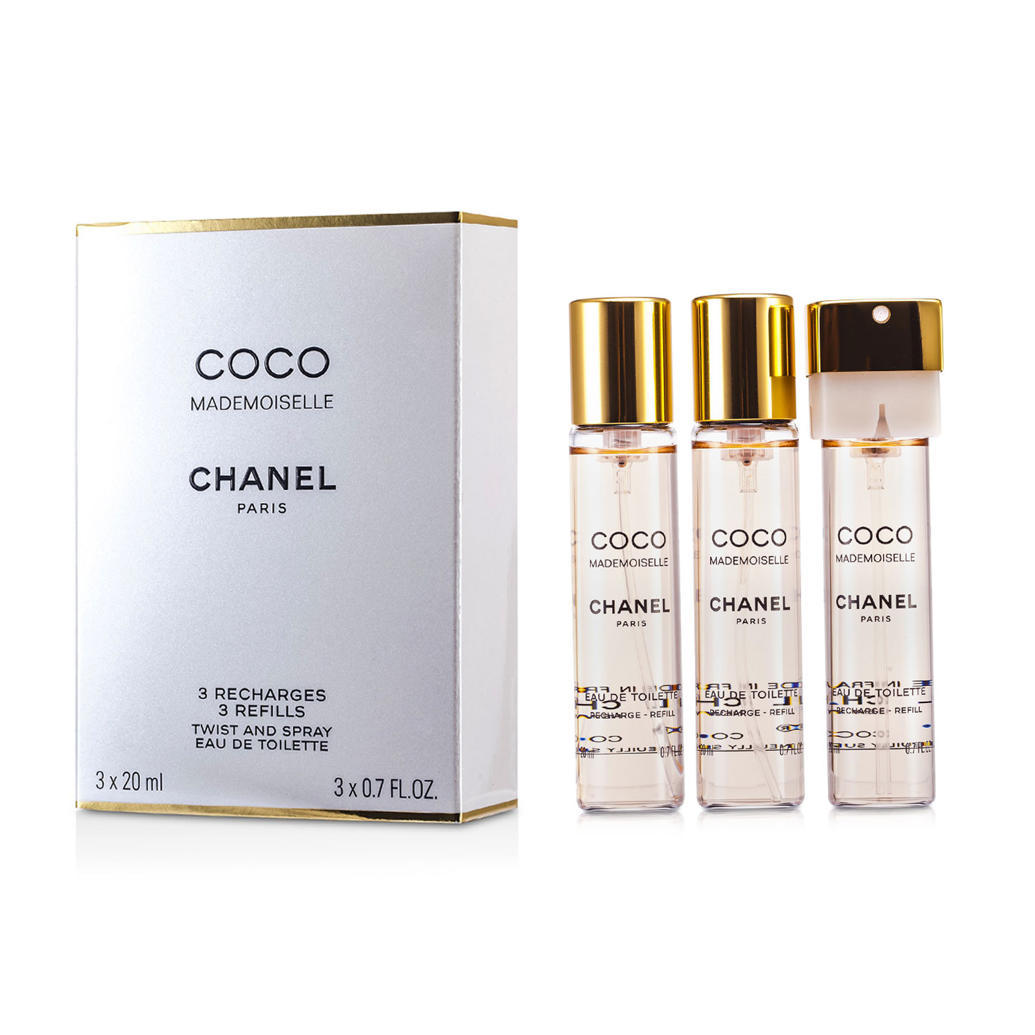 Chanel Coco Mademoiselle Twist & Spray Eau De Toilette Refill 3x20ml/0.7oz