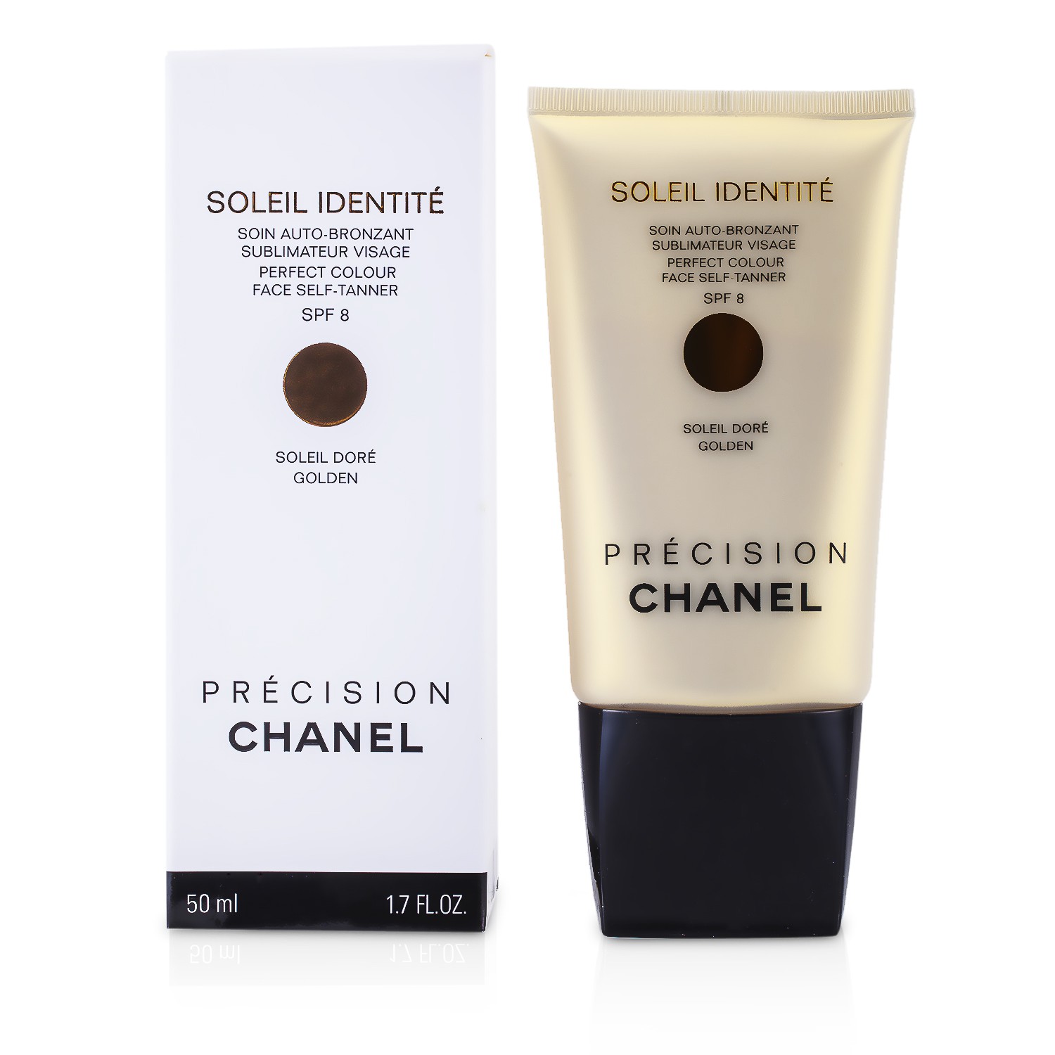 Chanel Samoopalacz do twarzy, do jasnej karnacji Precision Soleil Identite Perfect Colour Face Self Tanner SPF8 - Dore (Golden) 50ml/1.7oz