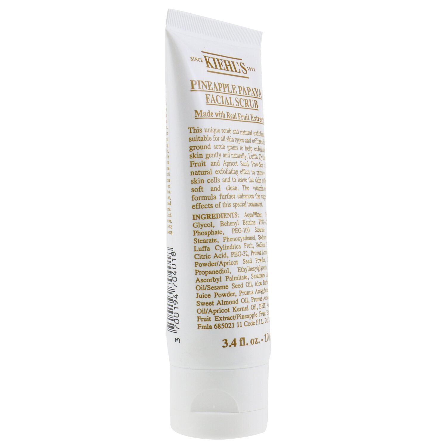 Kiehl's 契爾氏 鳳梨木瓜去角質乳霜 100ml/3.4oz