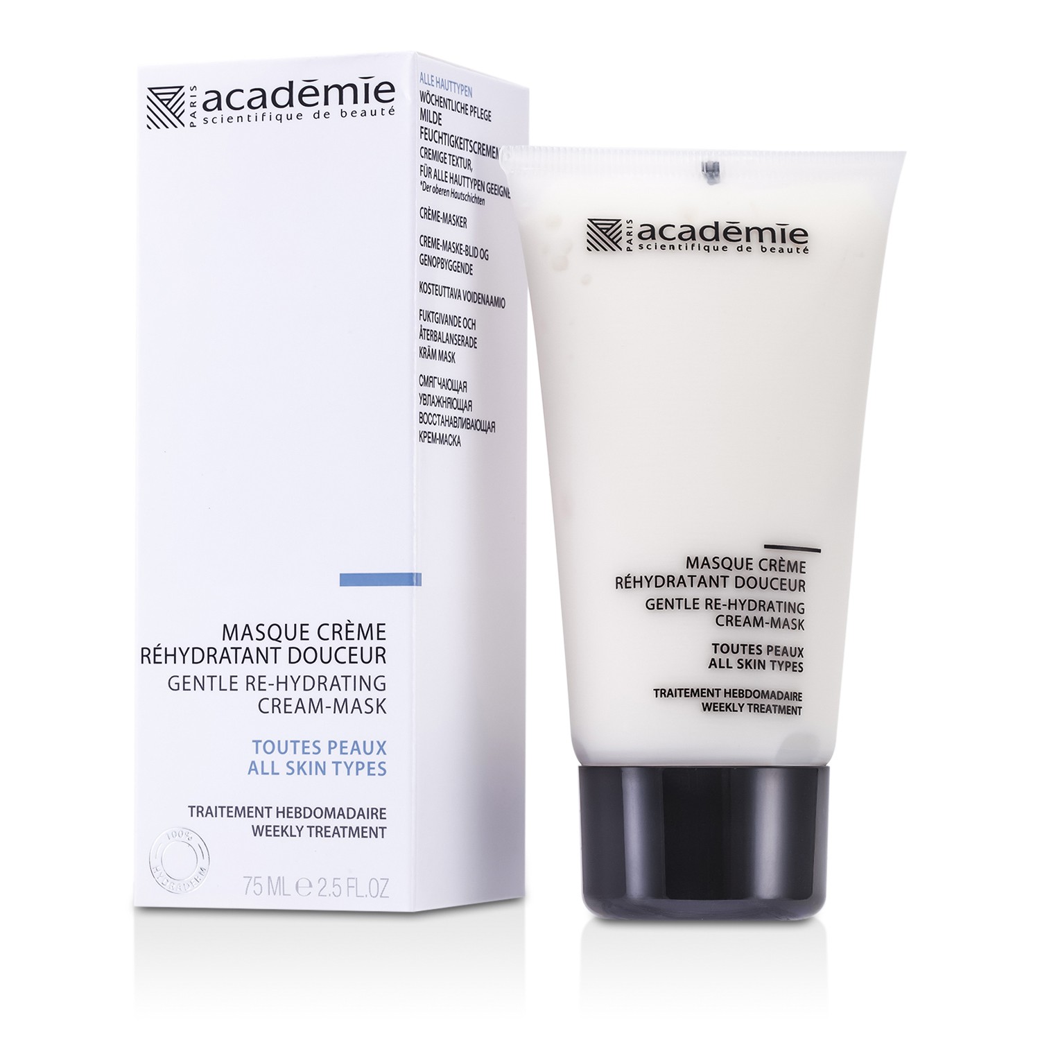 Academie 100% Hydraderm Mild Rehydrerende Krem Maske 75ml/2.5oz