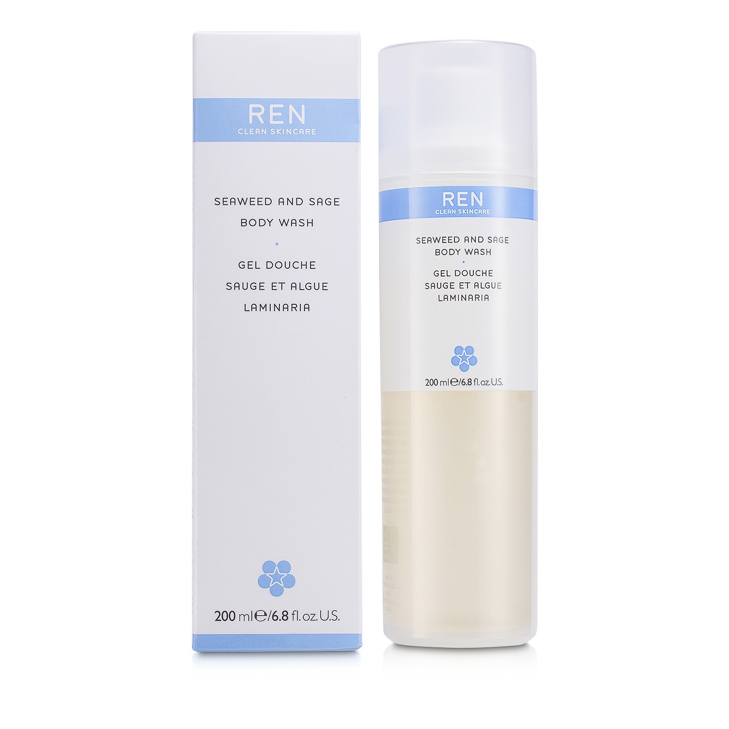 Ren Seaweed & Sage Body Wash 200ml/6.8oz