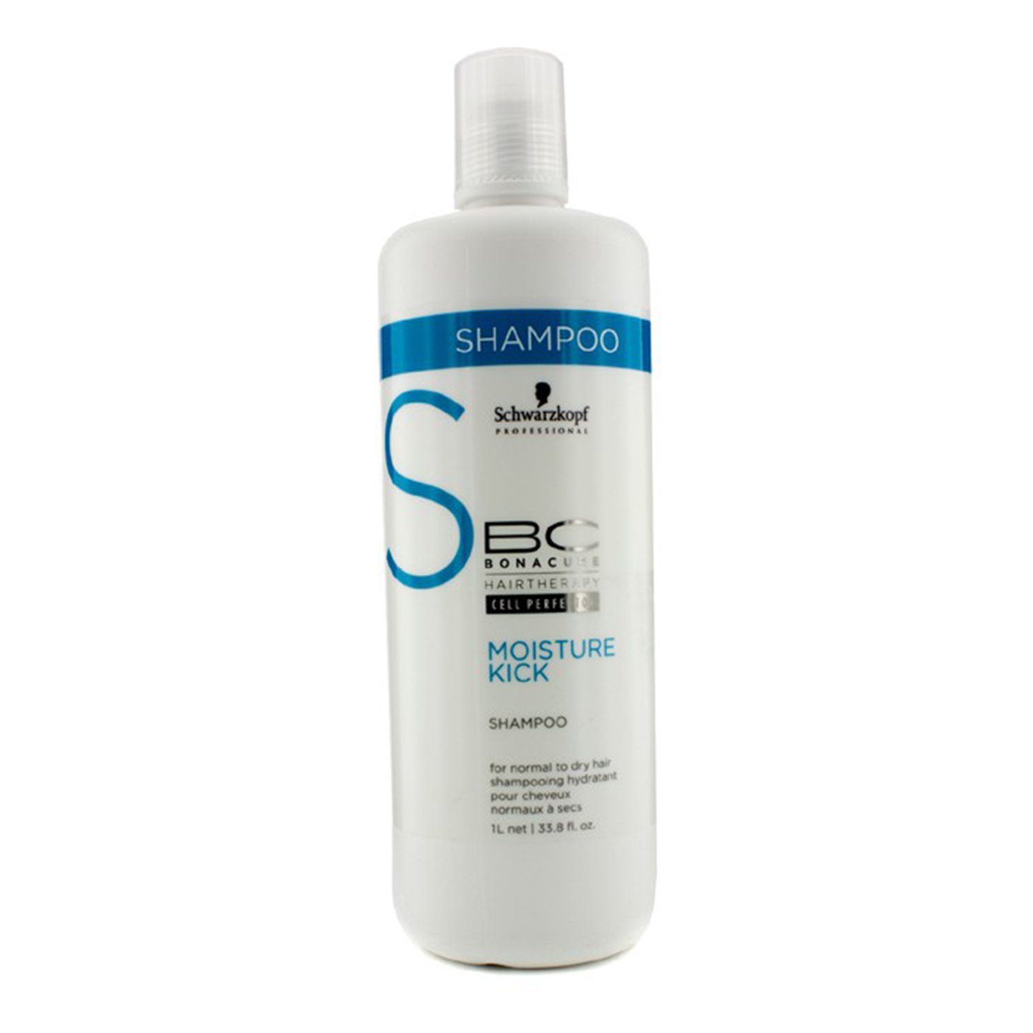 Schwarzkopf BC Moisture Kick Shampoo - For Normal to Dry Hair (Exp. Date: 11/2018) 1000ml/33.8oz