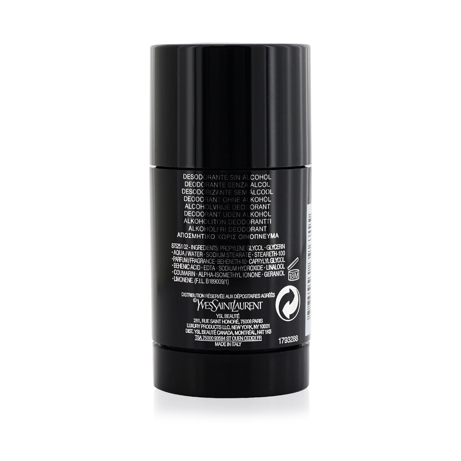 Yves Saint Laurent La Nuit De L'Homme Desodorante Stick 75g/2.6oz