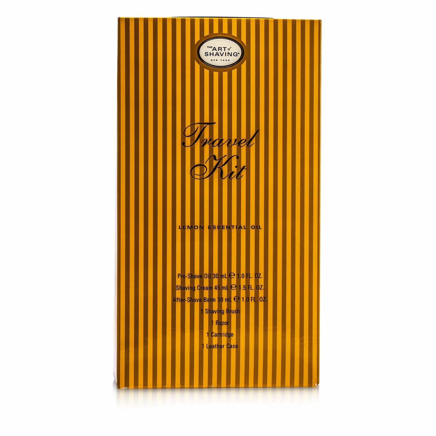 アートオブシェービング The Art Of Shaving トラベルキット ( レモン ): レイザー+ シェービングブラシ+ プリシェイブオイル 30ml+ シェイビングクリーム 45ml 5品＋ケース