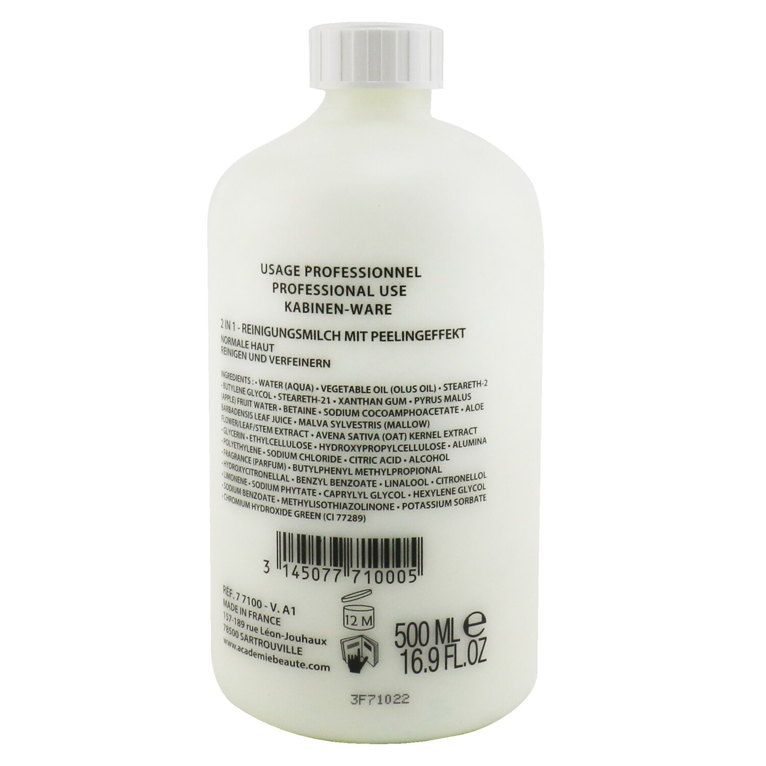 Academie 100% Hydraderm Peeling Cleanser 2 in 1 (Salon Size) 500ml/16.9oz