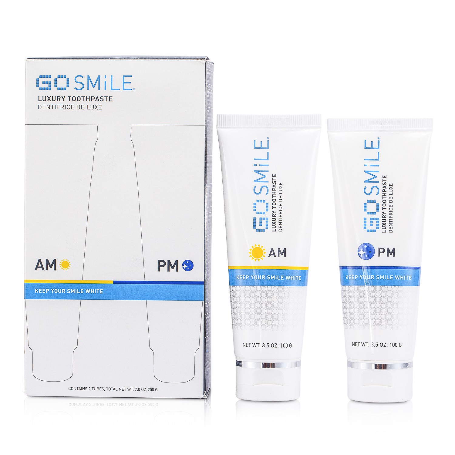 GoSmile Luxury Toothpaste Duo: AM Energy 100g/3.5oz + PM Tranquility 100g/3.5oz 2x100g/3.5oz