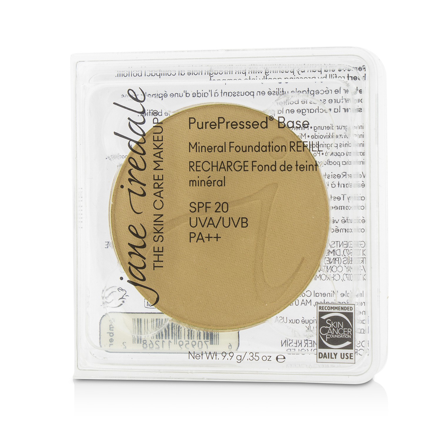 Jane Iredale PurePressed Base Pressed Mineral Powder Refill SPF 20 - Amber 9.9g/0.35oz