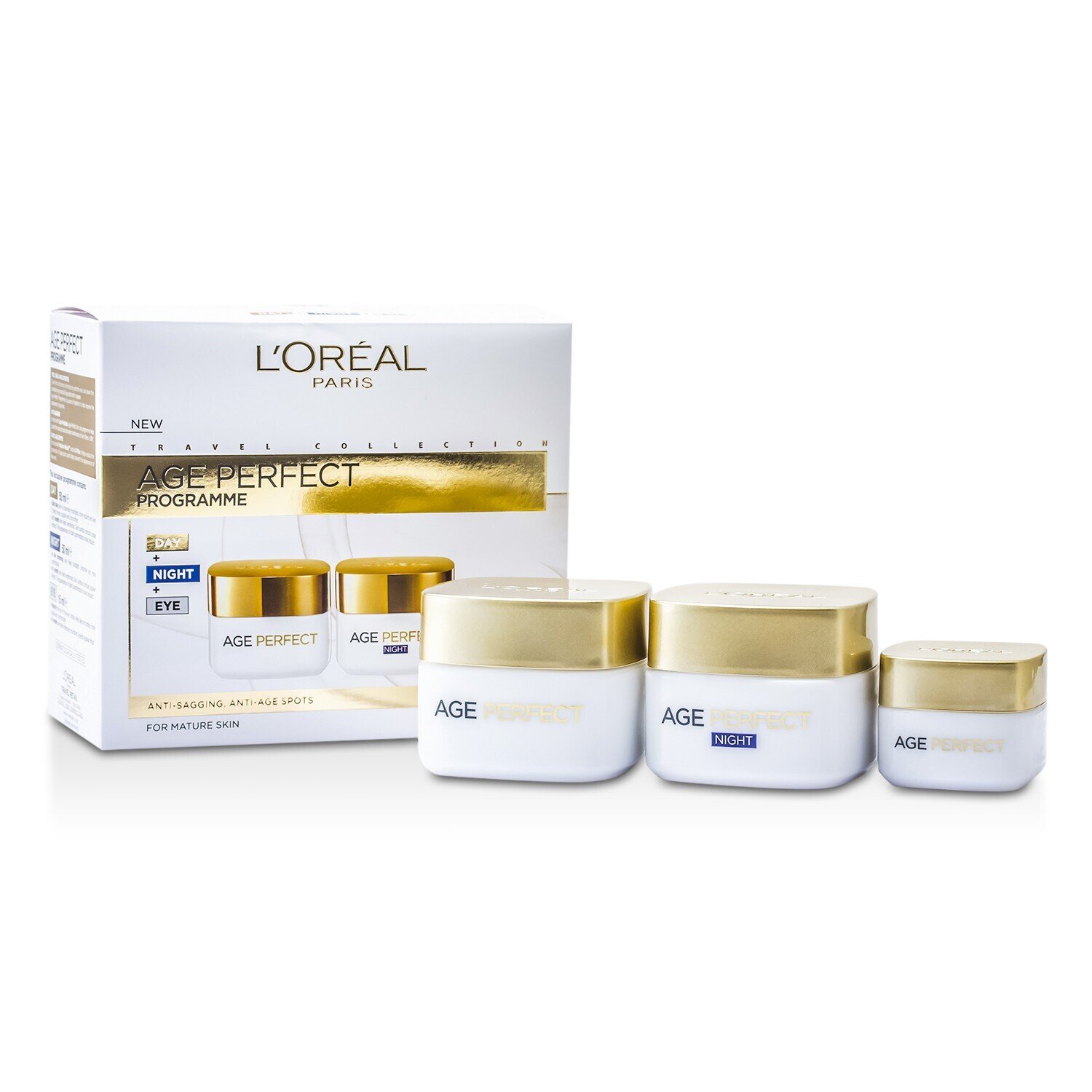 L'Oreal Антивозрастная Программа: Дневной Крем + Крем для Век + Ночной Крем 3pcs