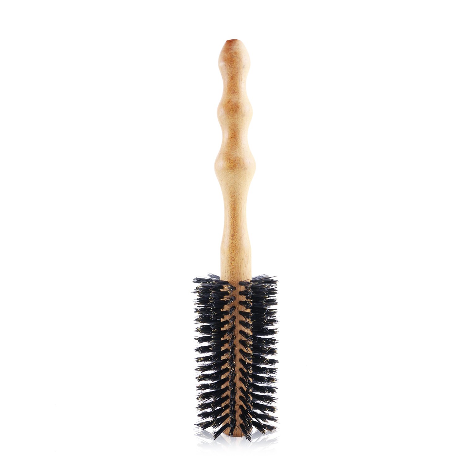 Philip B Medium 55mm Round Brush (Polished Mahogany Handle, 65% Boar Bristle + 35% Nylon) 1pc