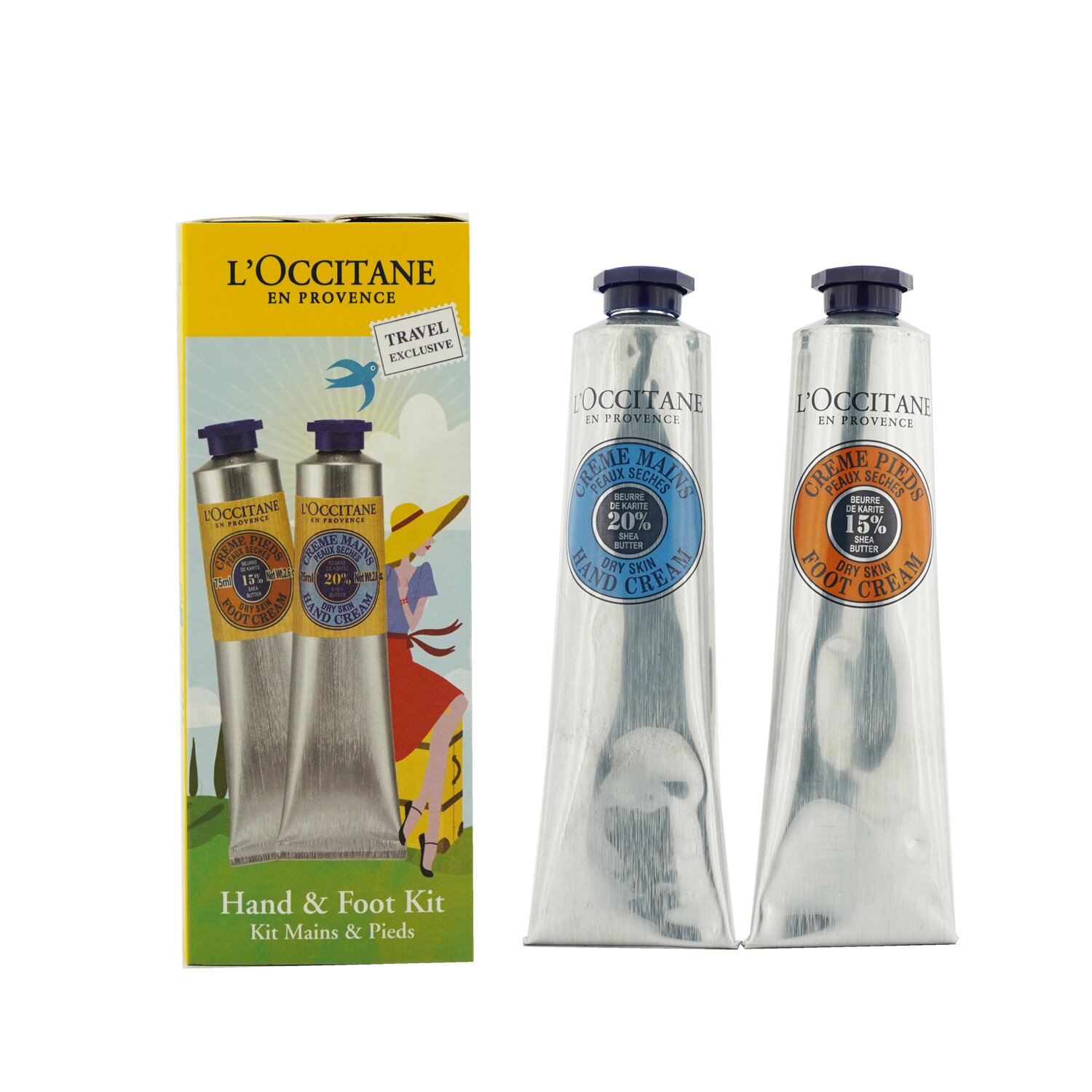 L'Occitane Shea Butter Hand & Foot Kit: Hand Cream 75ml/2.6oz + Foot Cream 75ml/2.6oz 2pcs