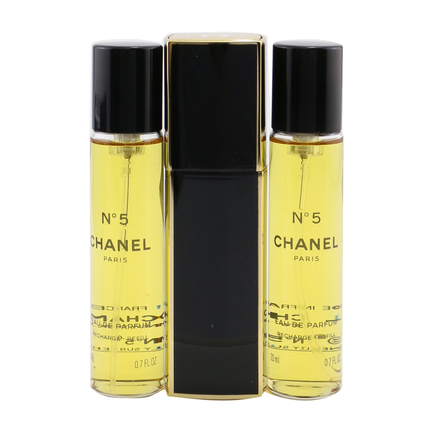 Chanel תרסיס בושם No.5 עם 2 מילוי חוזר. 3x20ml/0.7oz