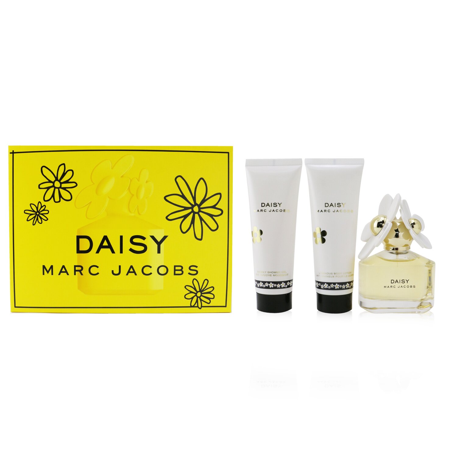 Marc Jacobs مجموعة ديزي: ماء تواليت بخاخ 50مل/1.7 أوقية + غسول للجسم 75مل/2.5 أوقية + جل للدش 75مل/2.5 أوقية 3pcs