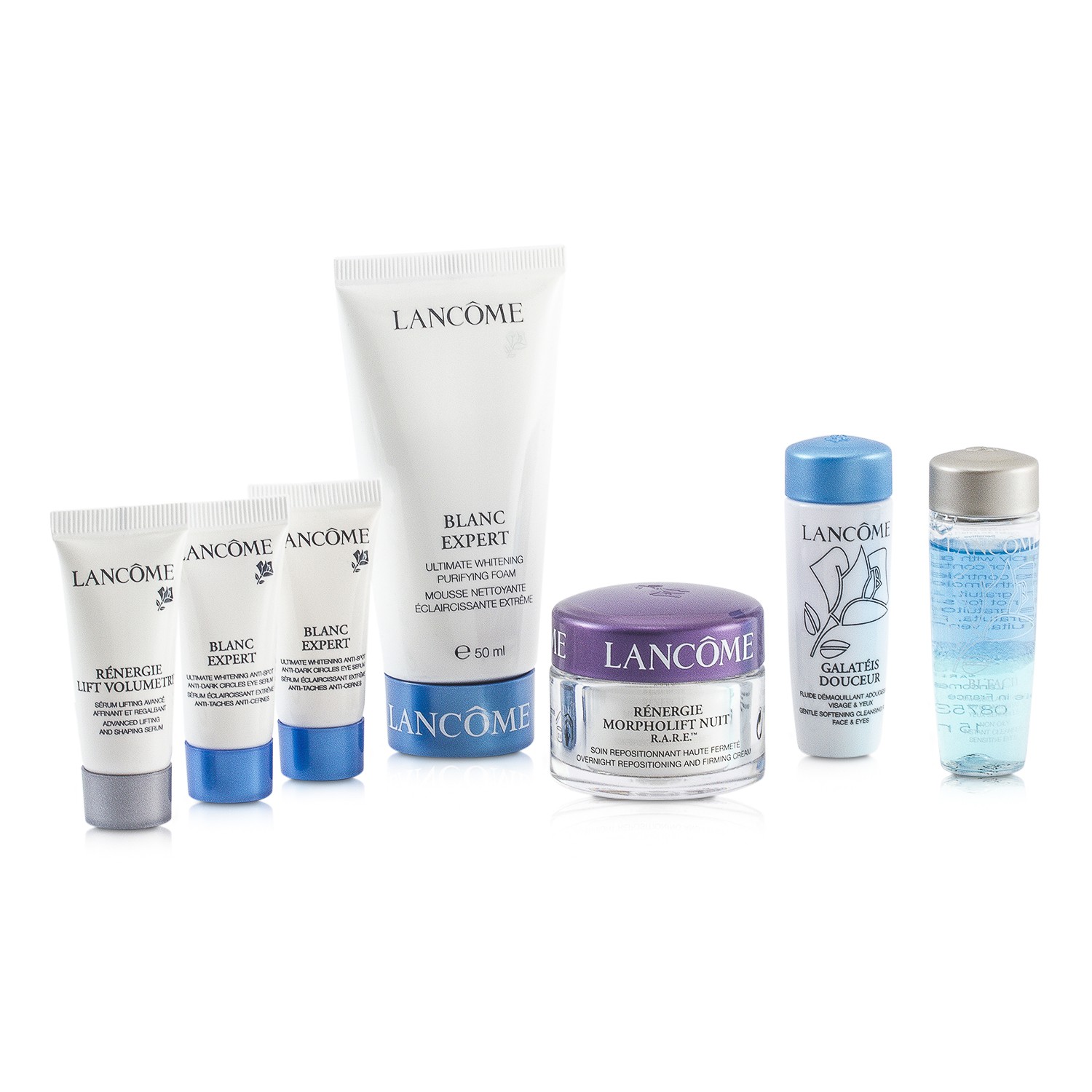 Lancome Дорожный Набор: Очищающая Пенка + Galateis Douceur + Bi-Facil + Renergie Сыворотка + Укрепляющий Крем + 2х Сыворотка для Глаз 7pcs