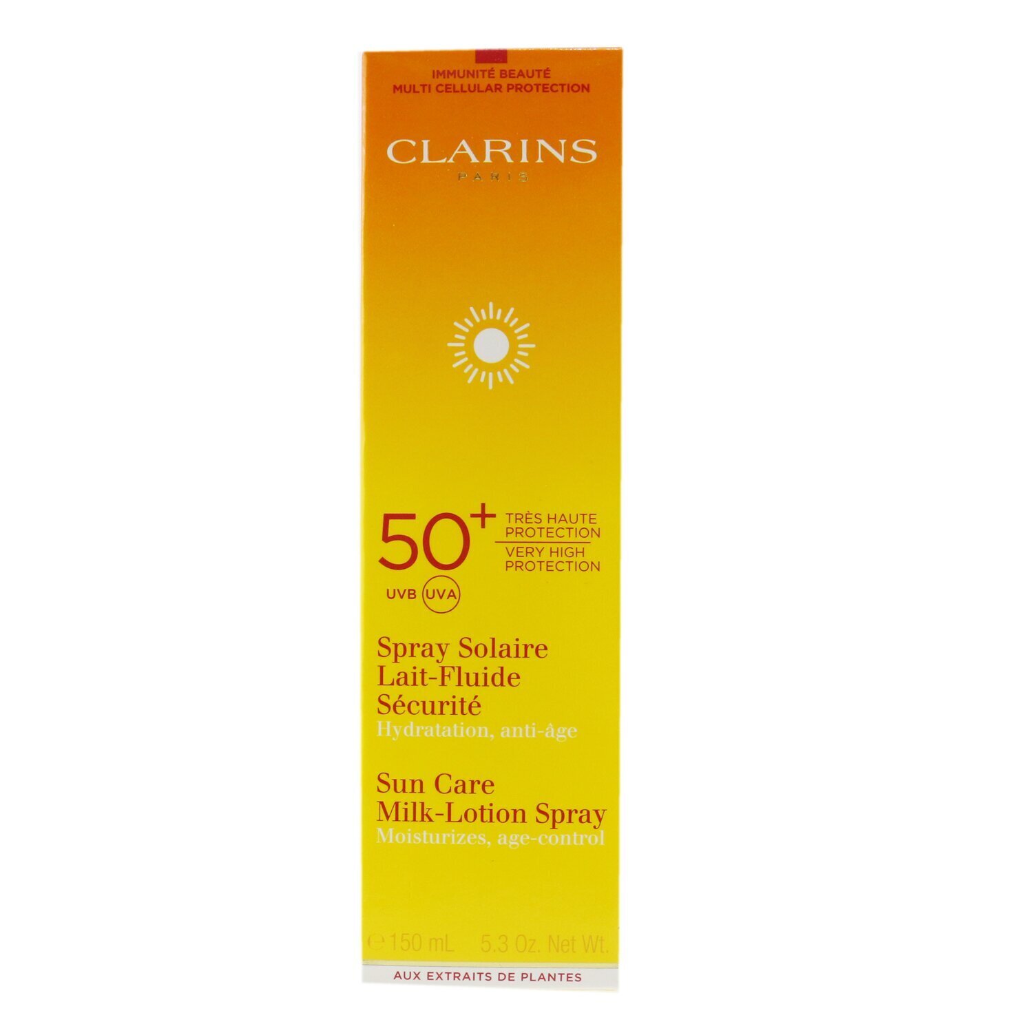 Clarins Sun Care Milk-Lotion Spray Very High Protection UVB/UVA 50+ 150ml/5.3oz