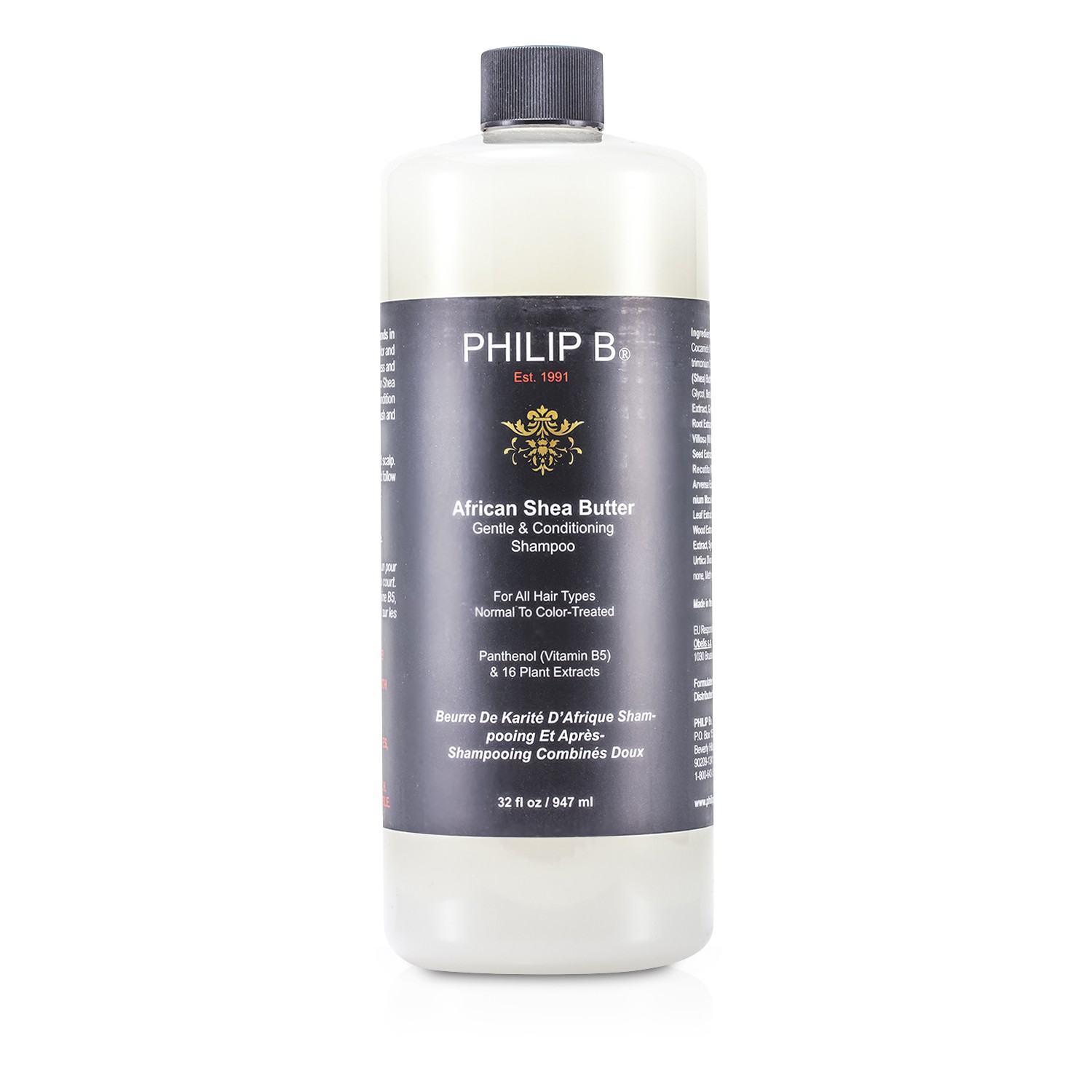 Philip B African Shea Butter Dầu Gội Đầu Dưỡng Xả Nhẹ Nhàng 947ml/32oz