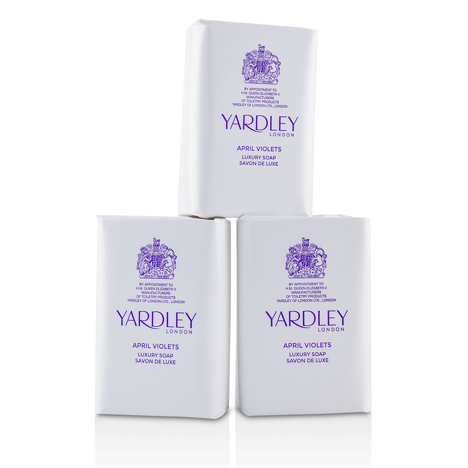 Yardley London April Violets Luxury Soap 3x100g/3.5oz