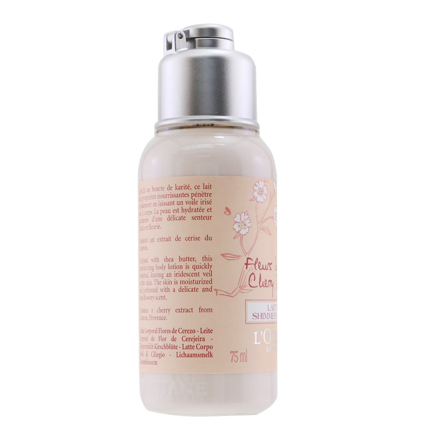 L'Occitane Cherry Blossom Λαμπερή Λοσιόν (Σετ Ταξιδιού ) 75ml/2.5oz