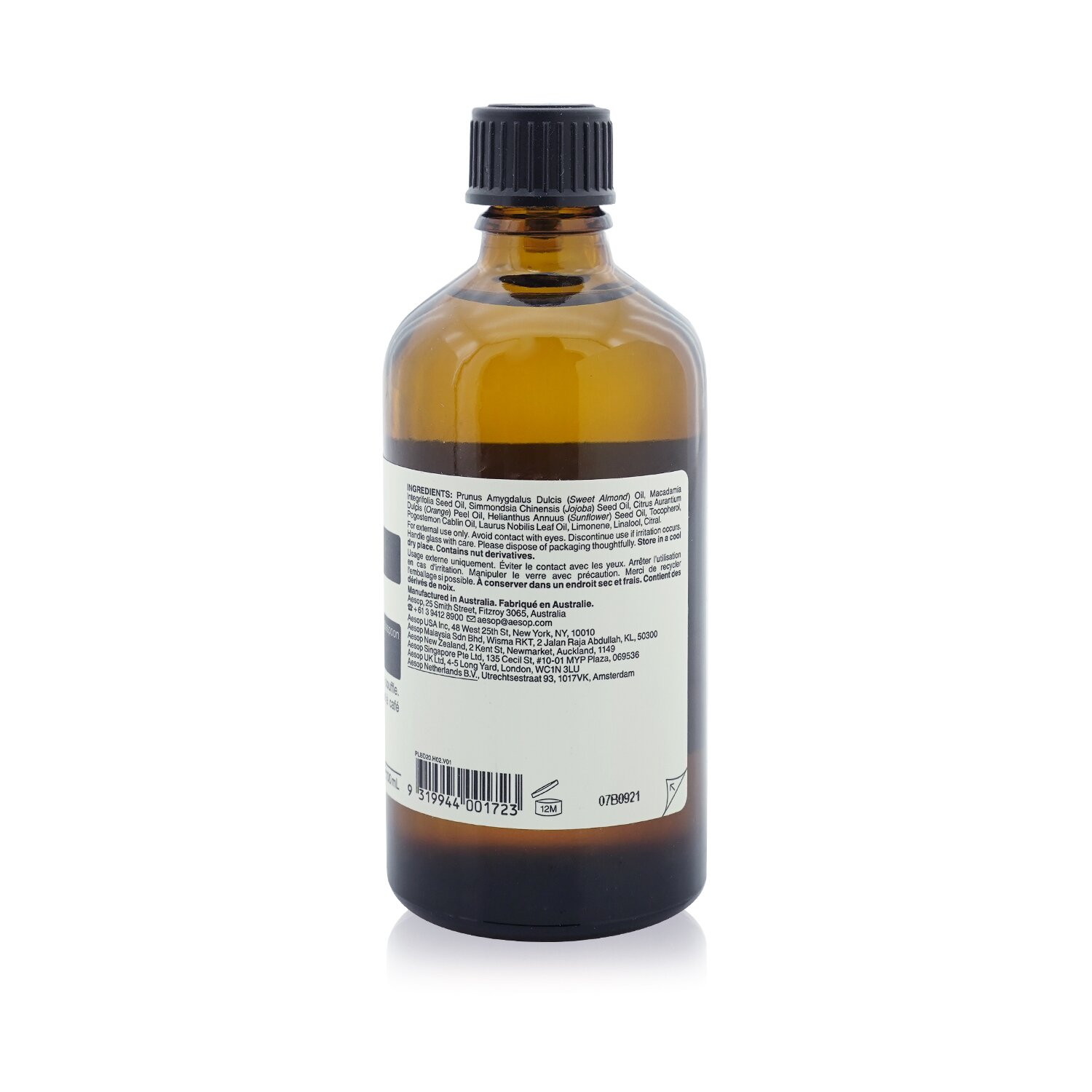 Aesop Breathless Botanical Massage Oil 100ml/3.4oz