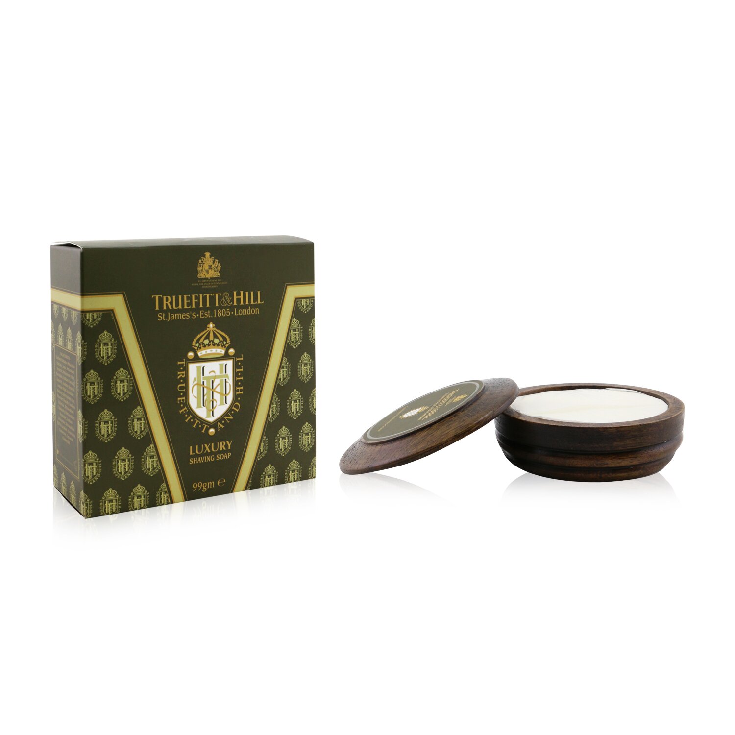 Truefitt & Hill Luxury Shaving Soap In Wooden Bowl 99g/3.3oz