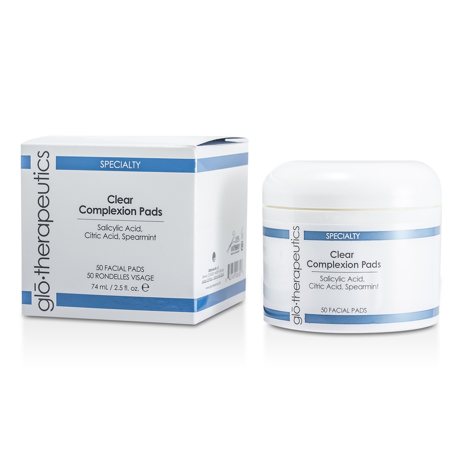 Glotherapeutics פדים לניקוי העור 50pads