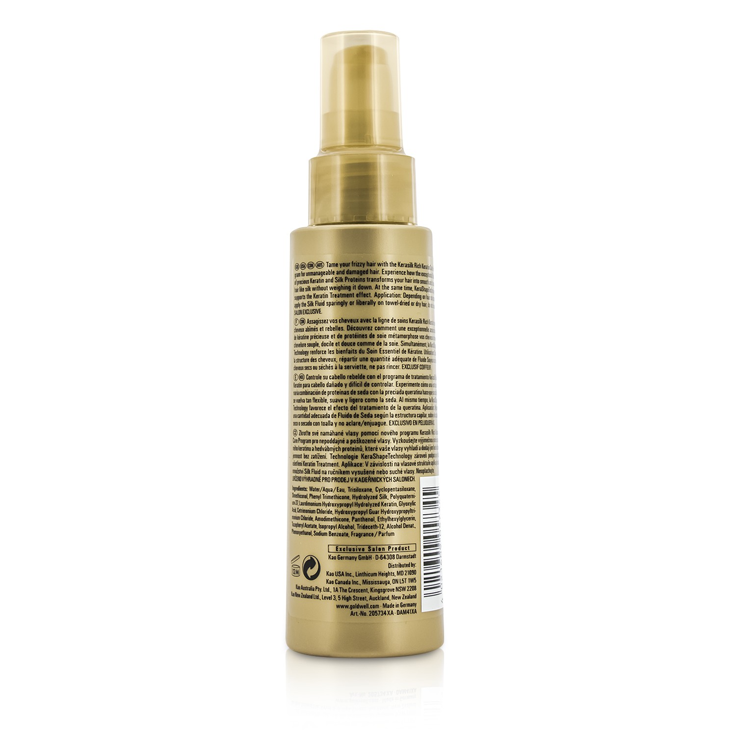 Goldwell Kerasilk Rich Keratin Care Silk Fluid - Smoothing Transformation (For Unmanageable and Damaged Hair) 100ml/3.4oz