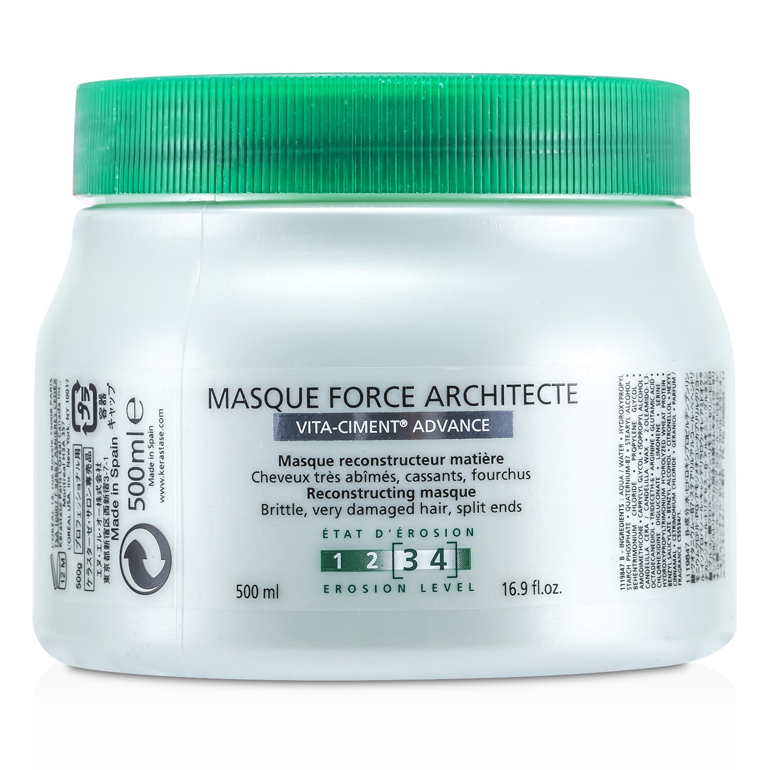 Kerastase Resistance Force Architecte Mascarilla Reconstructora (Cabellos Secos, muy estropeados y puntas abiertas) 500ml/16.9oz