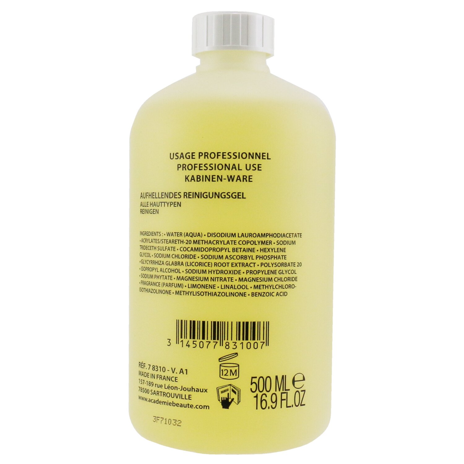 Academie White Derm Acte Brightening Cleansing Gel (Salon Size) 500ml/16.9oz