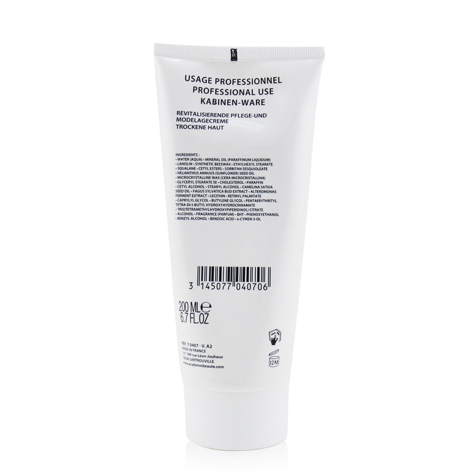 Academie Nærende & Revitaliserende Modellerende Krem (Salongstr., For Tørr Hud) 200ml/6.75oz
