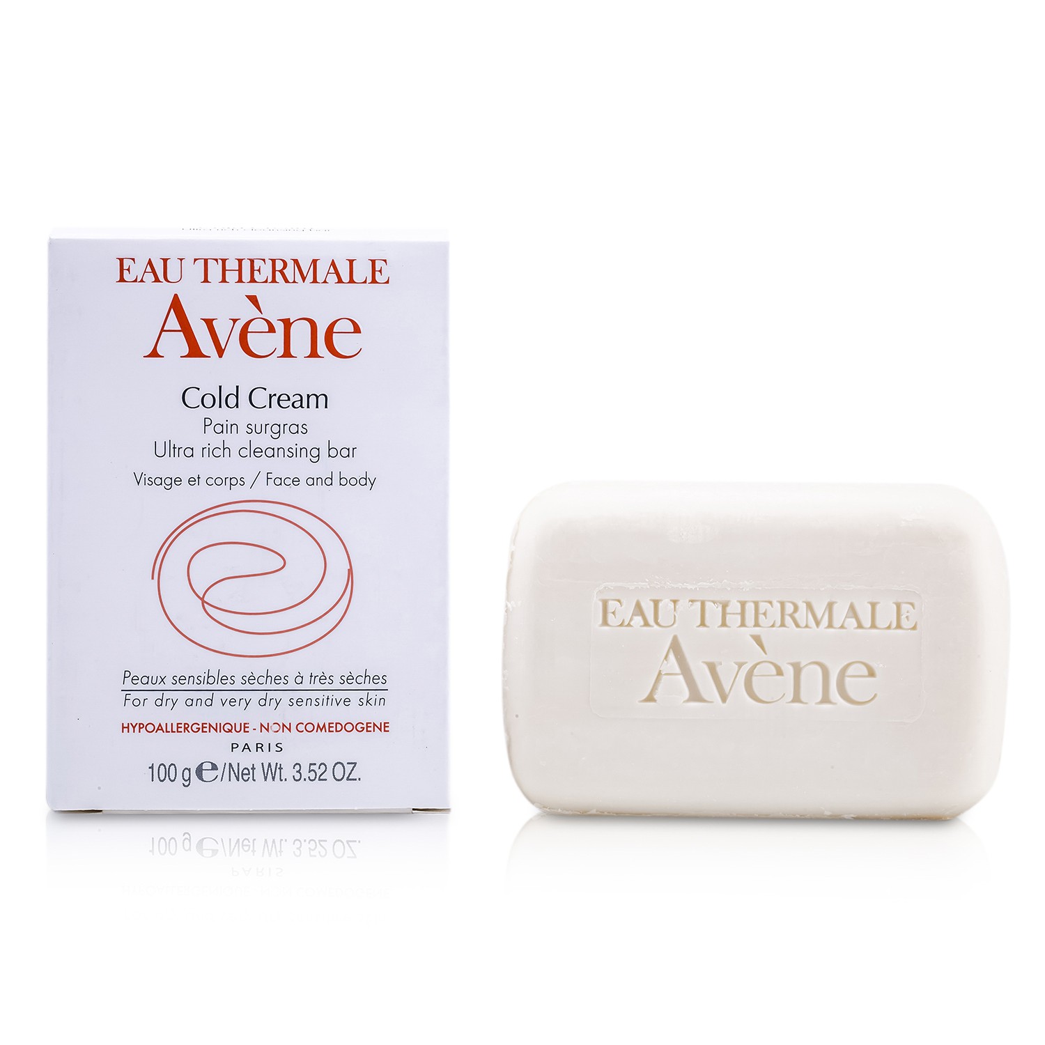 Avene Cold Cream Ultra Rich Pastilla Jabón (Piel Seca y Muy Sensible) 100g/3.52oz