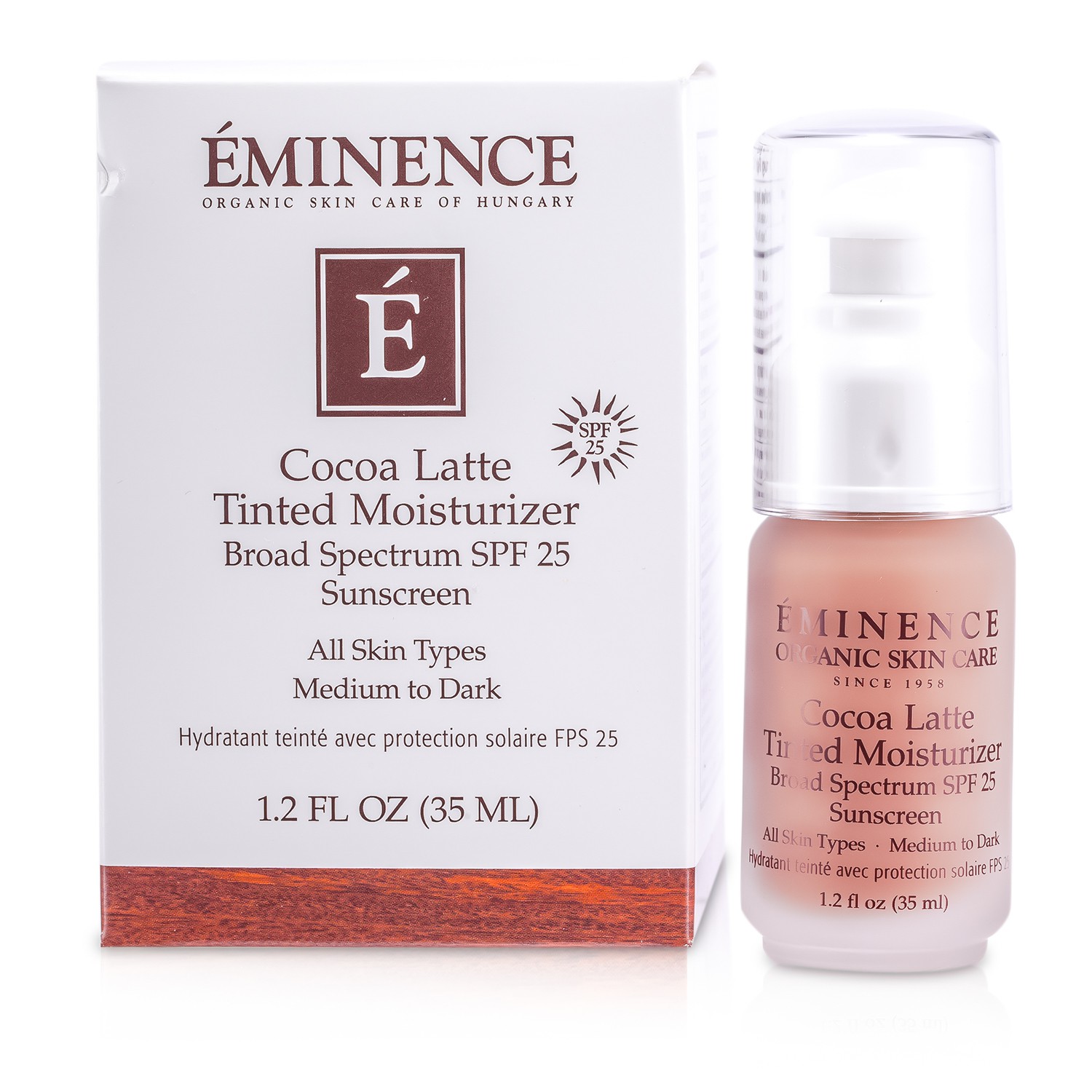 Eminence ทินท์มอยซ์เจอไรเซอร์ Cocoa Latte SPF 25 (Medium To Dark) 35ml/1.2oz