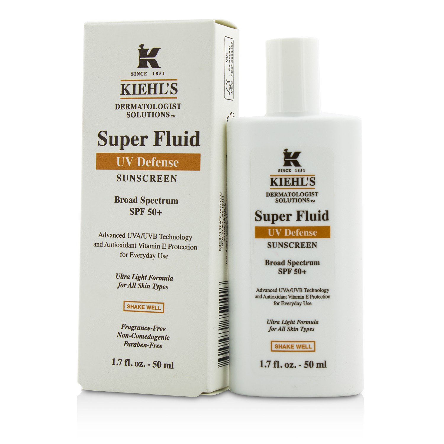 Kiehl's Dermatologist Solutions Super Fluid UV Pantalla Solar Ultra ligera UV SPF 50+ 50ml/1.7oz