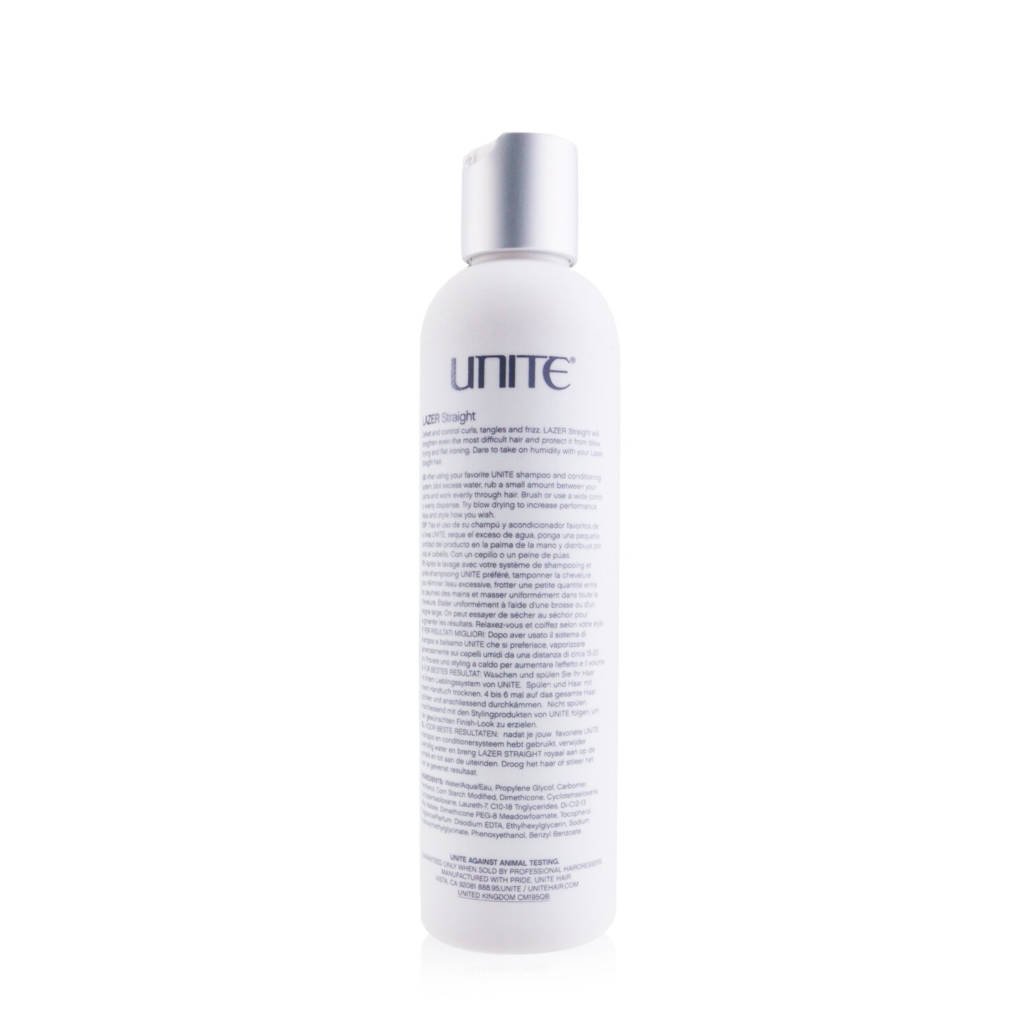 Unite Wygładzający płyn do stylizacji włosów Lazer Straight Relaxing Fluid 236ml/8oz