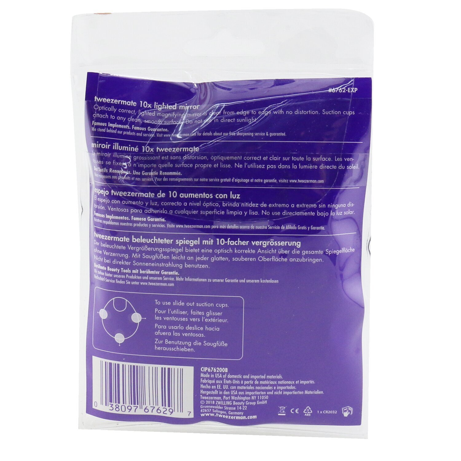 Tweezerman TweezerMate Профессиональное Зеркало 10Х с Подсветкой Picture Color