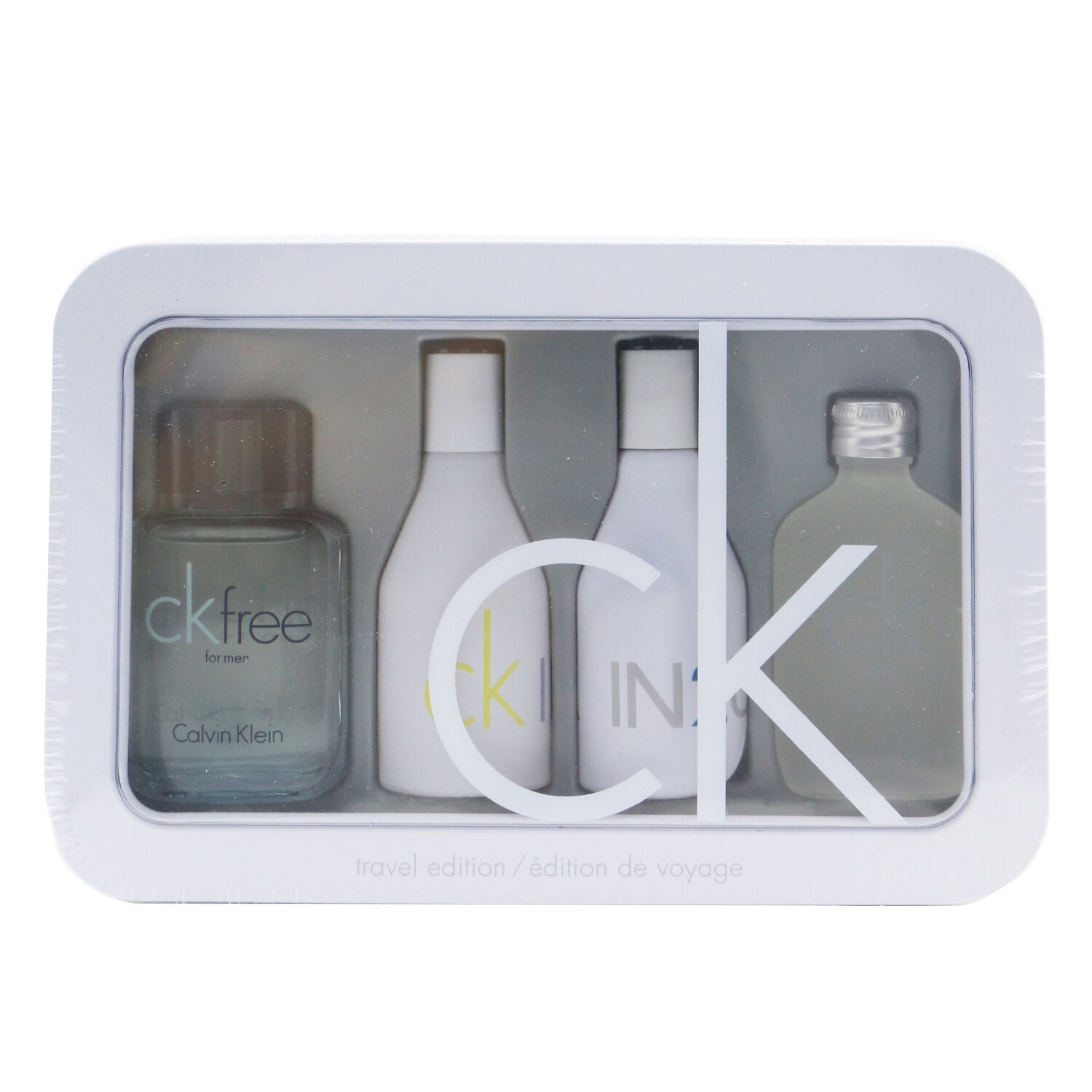 Calvin Klein Set Travel Edition: CK One Edt 15ml/0.5oz + CK Free Edt 10ml/0.33oz + IN2U Women Edt 15ml/0.5oz + IN2U Men Edt 15ml/0.5oz 4pcs