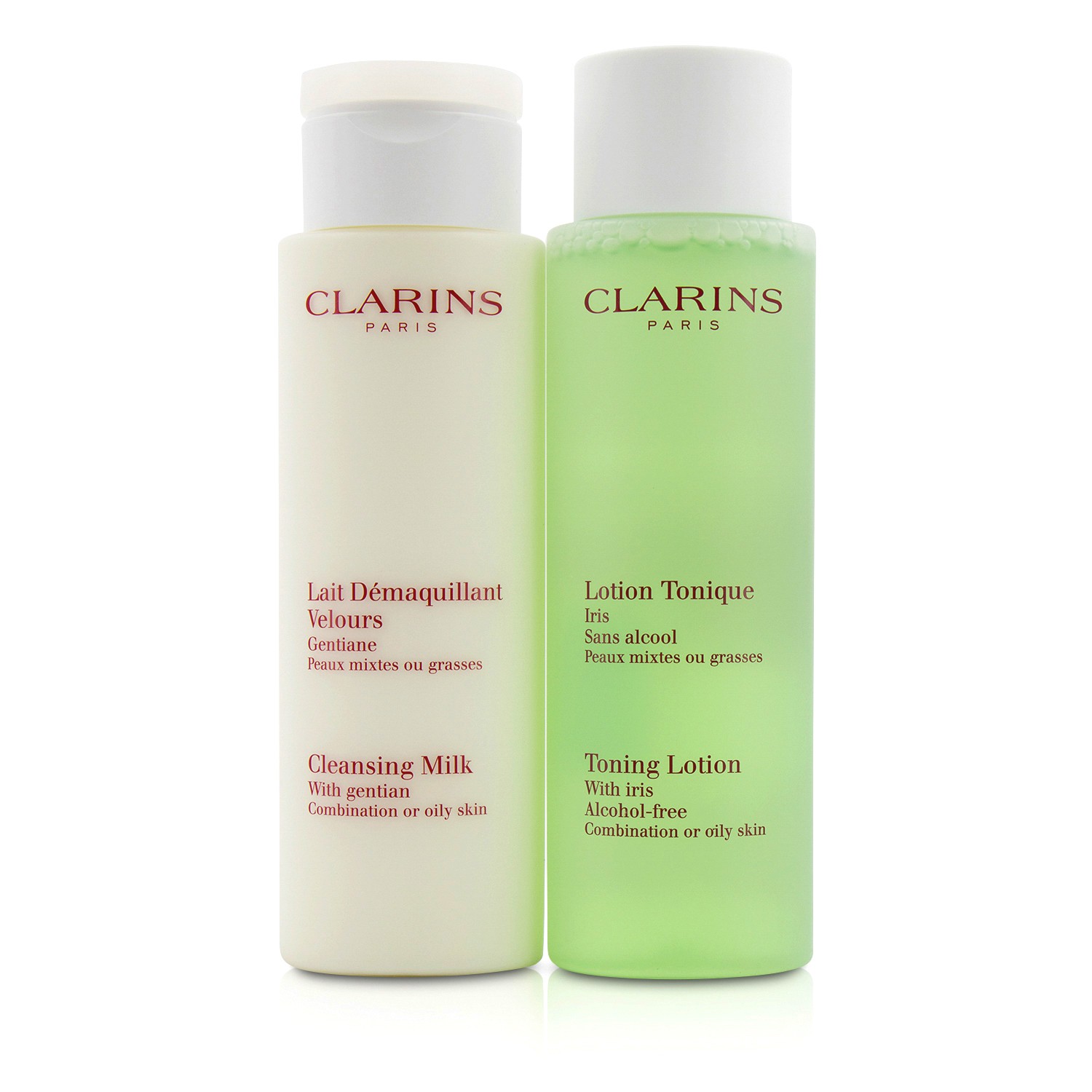 Clarins Cleansing Duo (Combination/Oily Skin): Cleansing Milk 200ml/7oz + Toning Lotion 200ml/6.8oz 2pcs