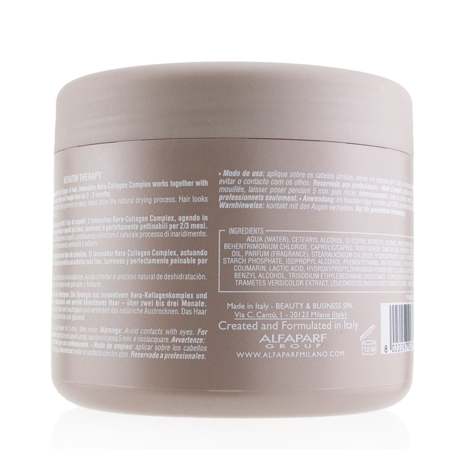 AlfaParf Lisse Design Keratin Therapy újrahidratáló maszk (szalon méret) 500ml/17.63oz