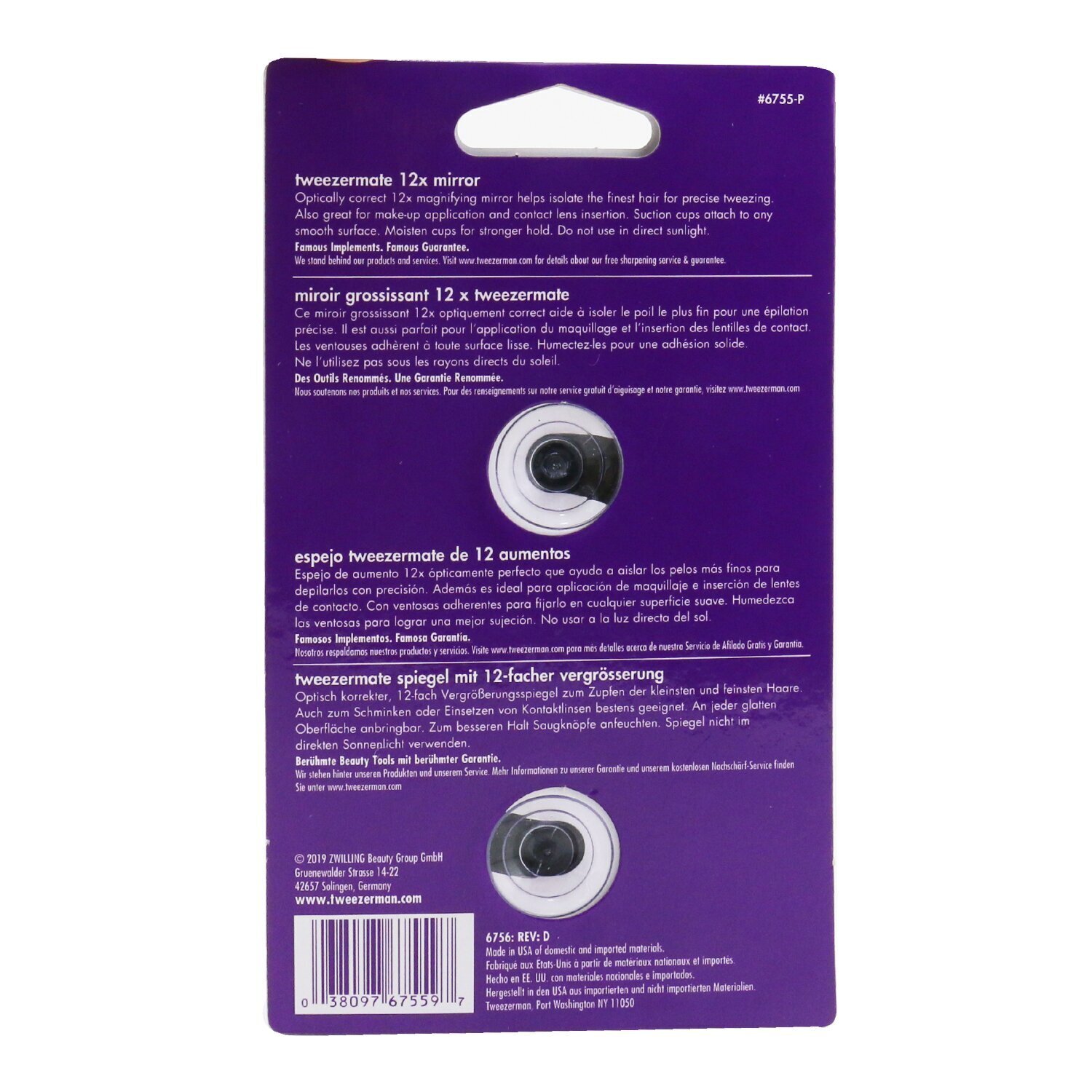 Tweezerman Professional TweezerMate 12 dəfə Böyüdücü Güzgü Picture Color