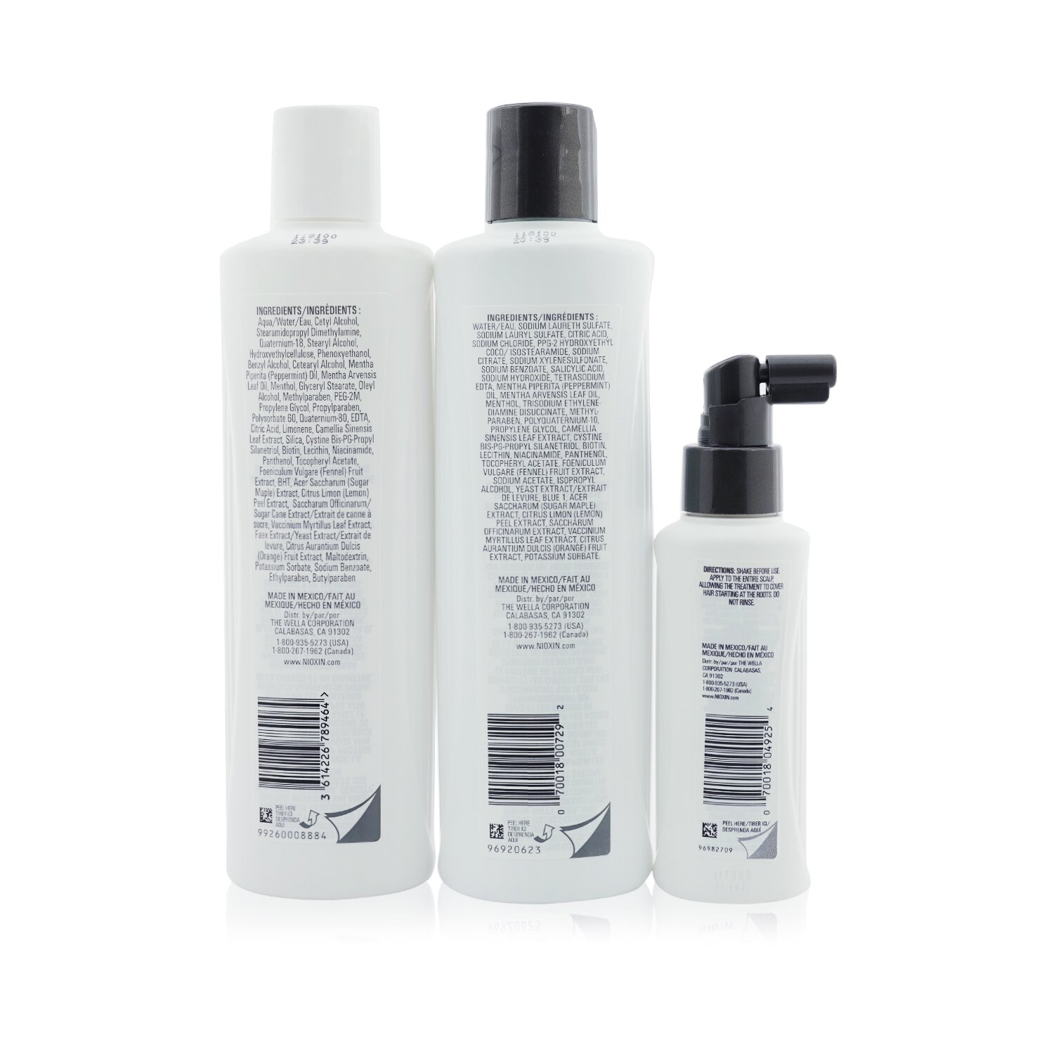 Nioxin 3D Care System Kit 3 - For Colored Hair, Light Thinning, Balanced Moisture (Box Slightly Damaged) 3pcs
