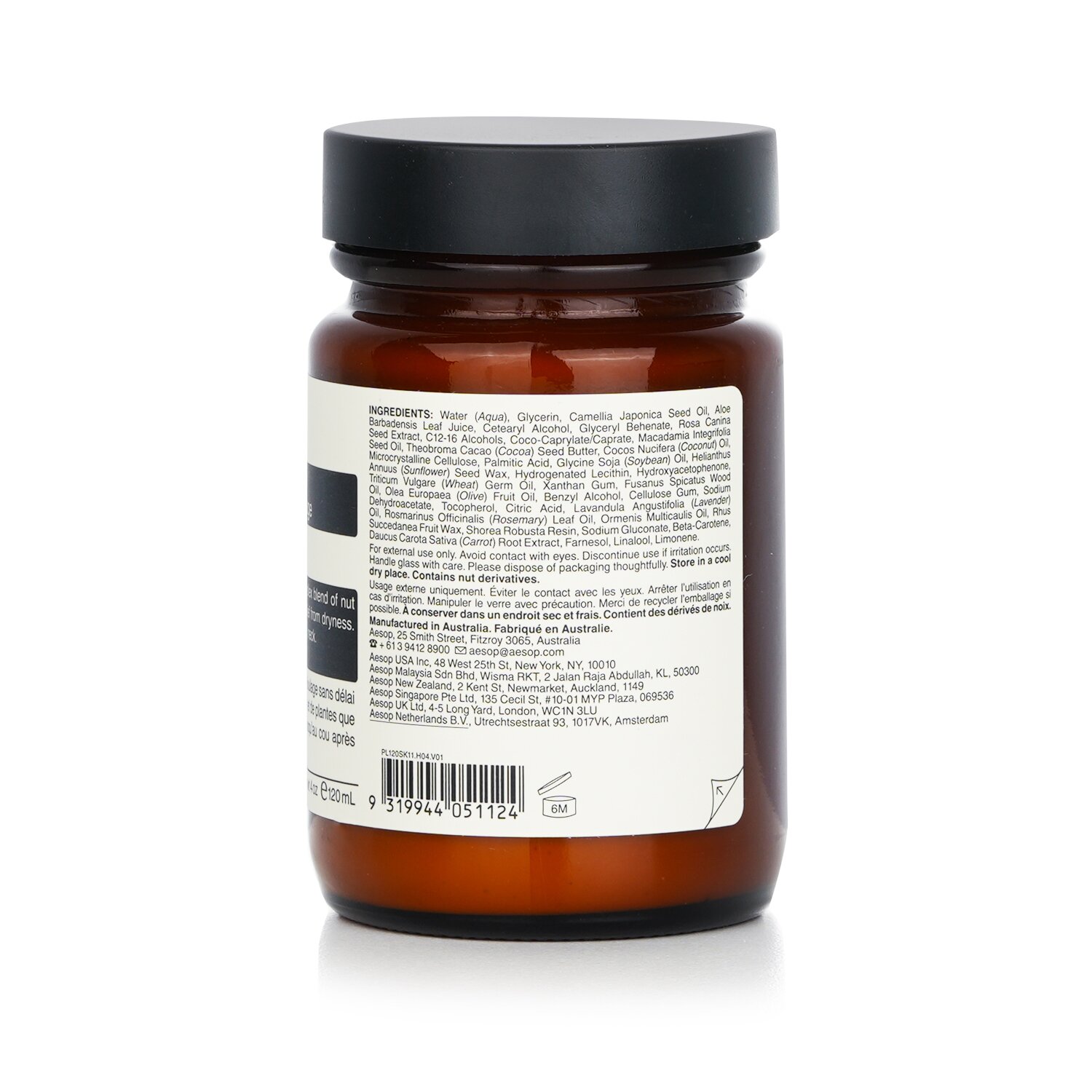 Aesop Intensywnie nawilżający krem do twarzy Camellia Nut Facial Hydrating Cream 120ml/4.1oz