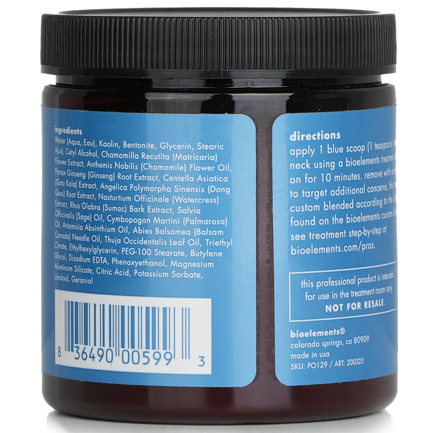 Bioelements Restorative Clay Pore Refining Treatment Mask (Salon Size, For Combination / Oily Skin) 236ml/8oz