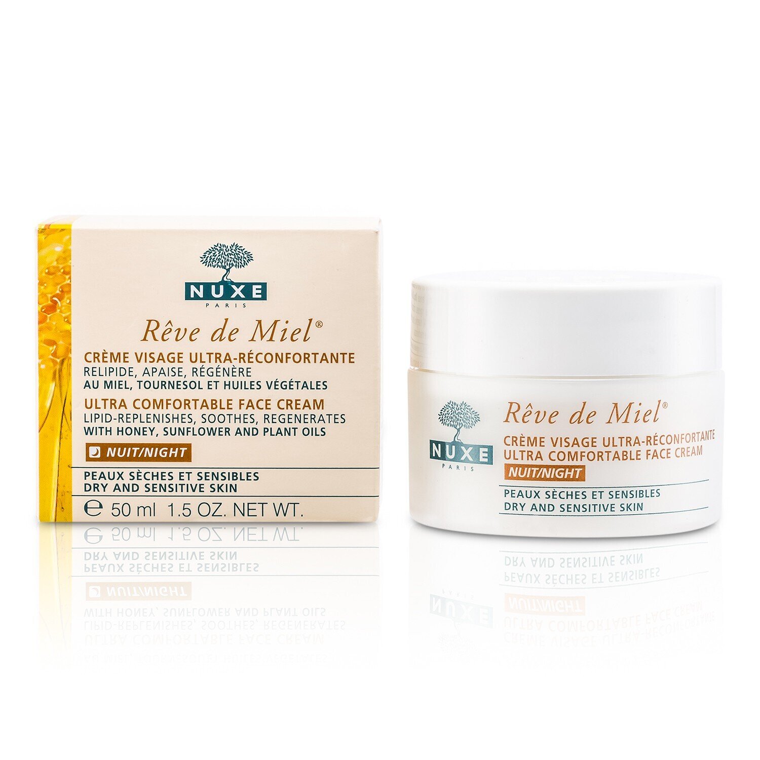 Nuxe Reve De Miel Ultra Comfortable Face Night Cream (Dry & Sensitive Skin) 50ml/1.7oz