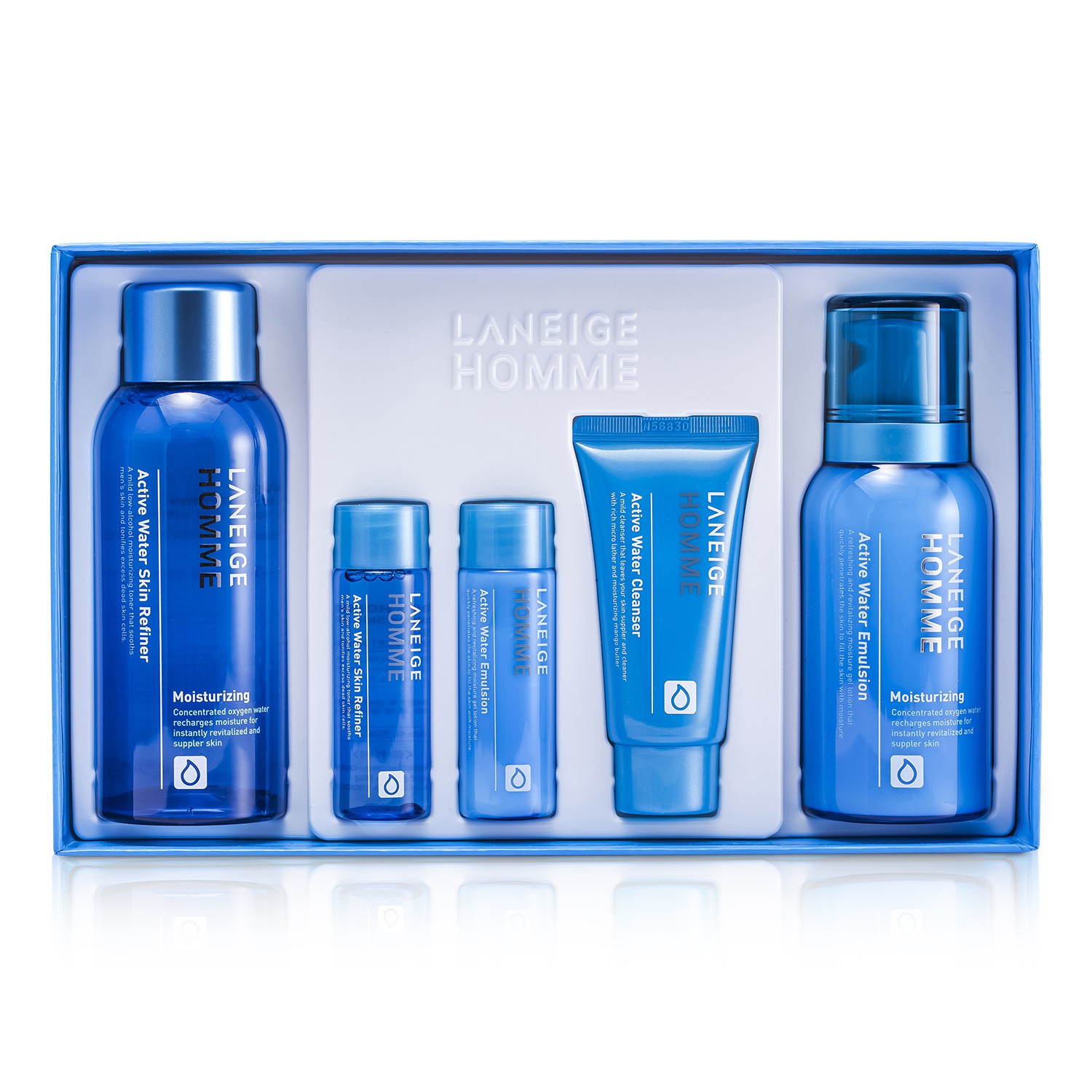 Laneige 蘭芝  男士補水組合: 潔面乳 + 2x 乳液+ 2x 補濕液 5件