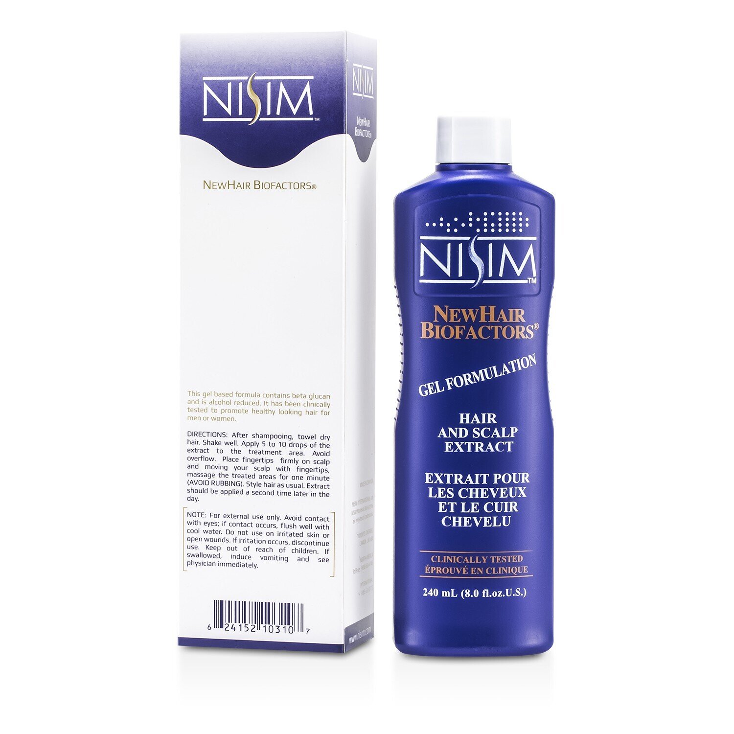 Nisim NewHair Biofactors Hair and Scalp Extract with AnaGain 240ml/8oz