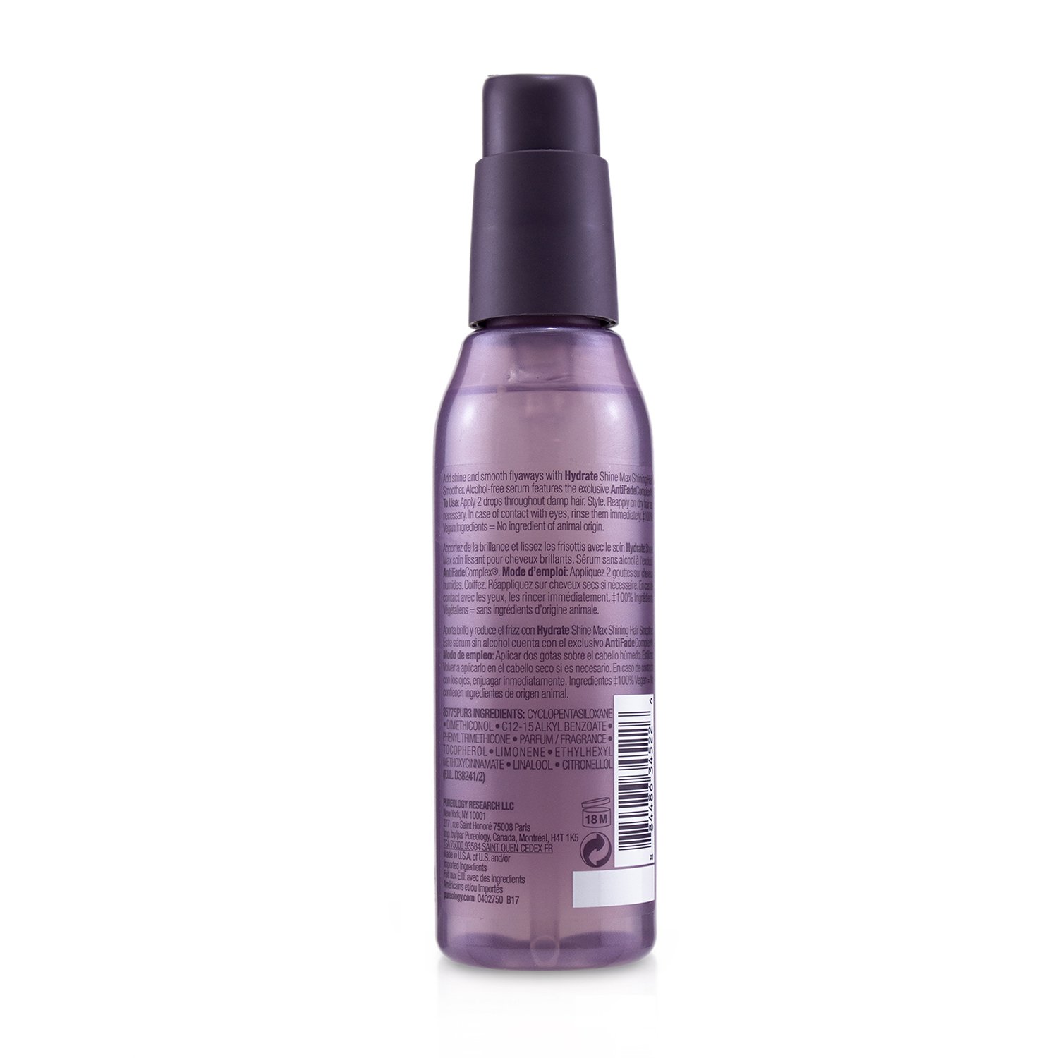 Pureology Hydrate Shine Max Shining Hair Smoother (For Dry Colour-Treated Hair) 125ml/4.2oz