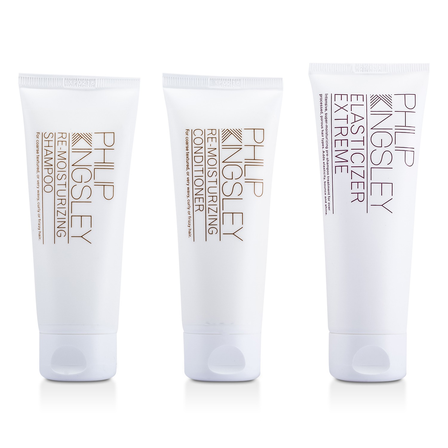 Philip Kingsley Smooth & Shiny Jet Set: Shampoo 75ml + Conditioner 75ml + Elasticizer Extreme 75ml PHI534C 3pcs