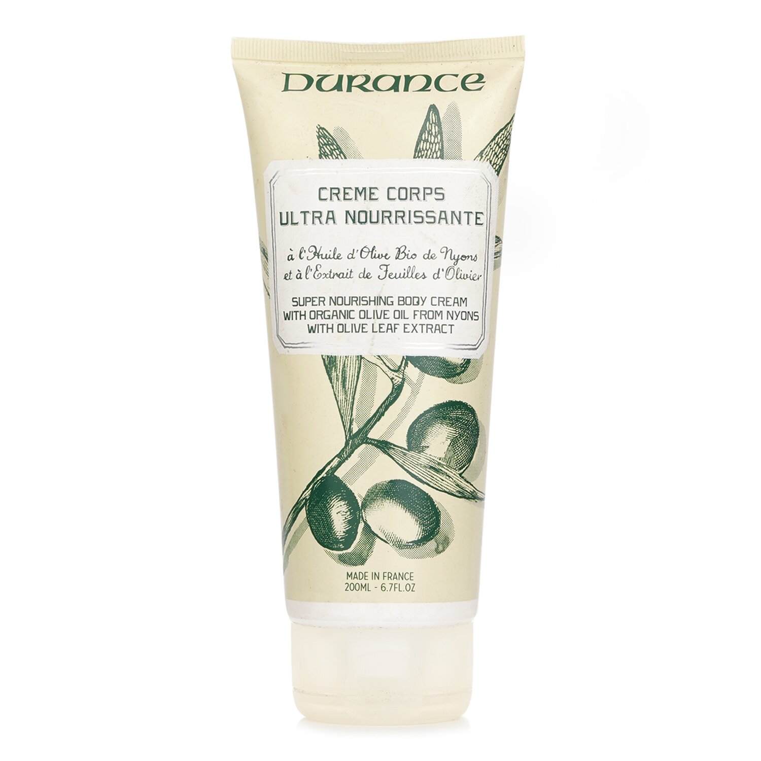 Durance Crema Corporal Super Nutritiva con Extracto de Hoja de Olivo 200ml/6.7oz