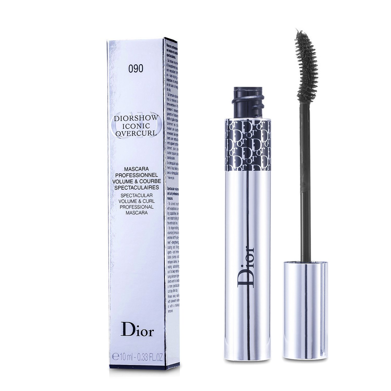 Christian Dior Diorshow Ikonická riasenka pre natočené riasy – 090 Over Black 10ml/0.33oz