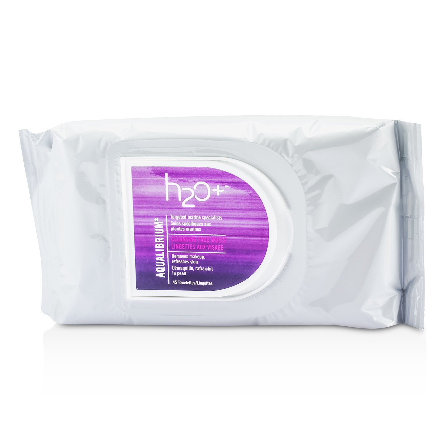 H2O+ Aqualibrium Təmizləyici Üz Dəsmalları 45towelettes