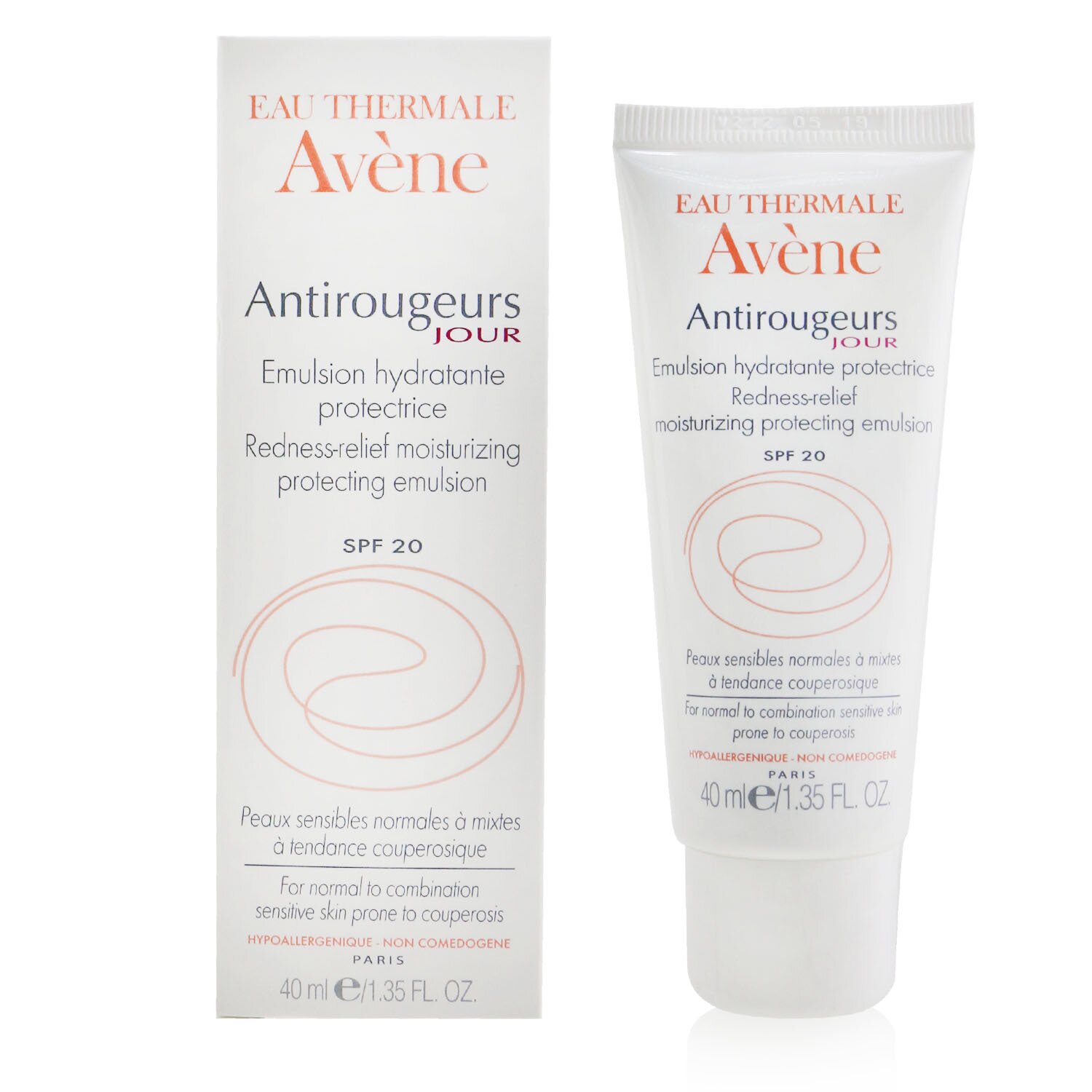 Avene Antirougeurs Redness-relief Moisturizing Protecting Emulsion SPF 20 - For Normal to Combination Sensitive Skin 40ml/1.35oz